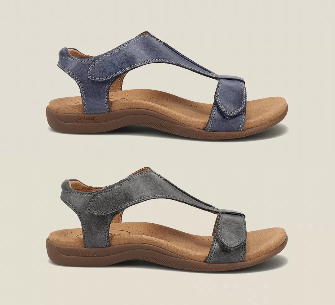 [#1 TRENDING SUMMER 2023] "The Show" Leather Adjustable Orthopedic Sandals