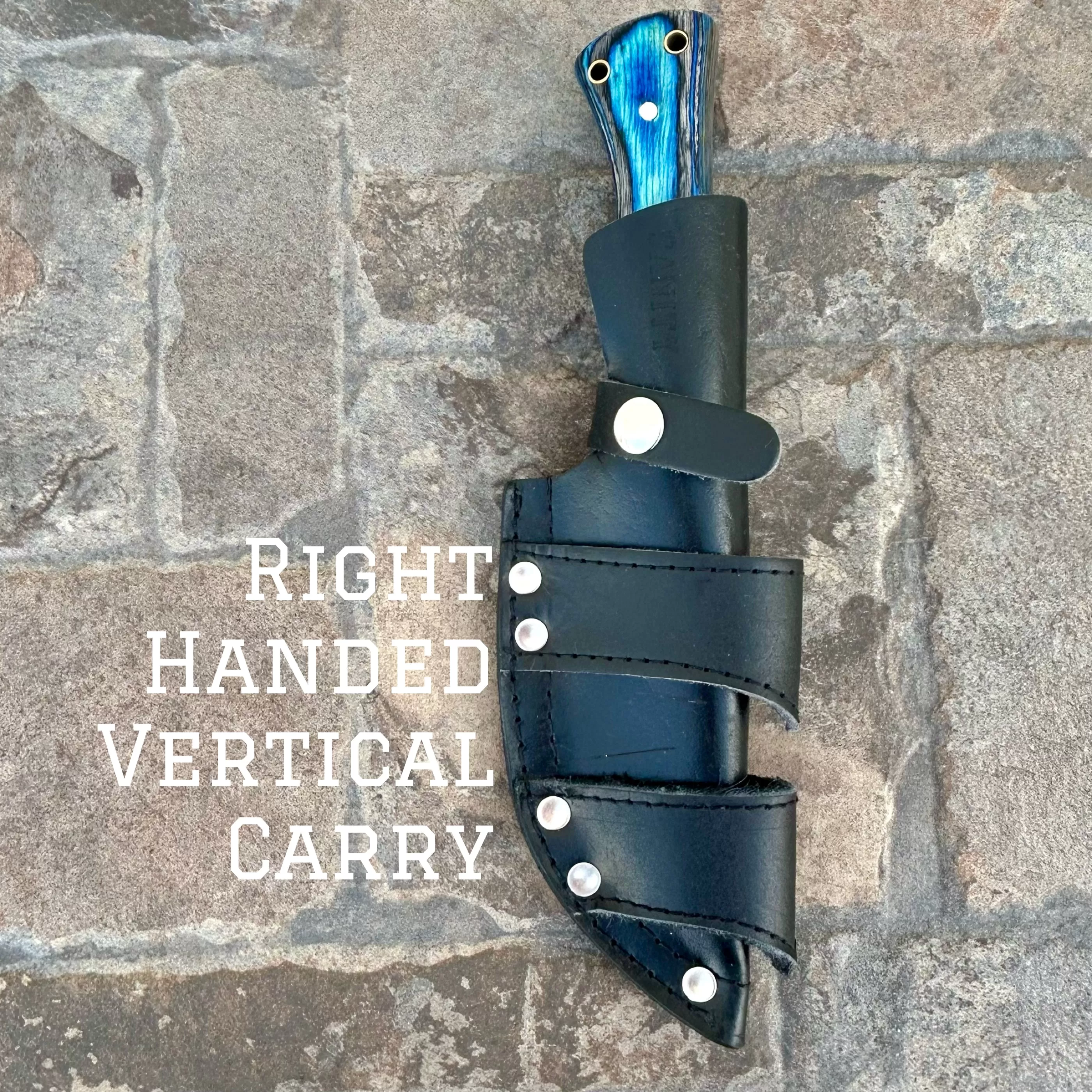 10” Rough Rider Series - USAF - Blue & Black Wood - D2 Steel - Horizontal & Vertical Carry - CUS54