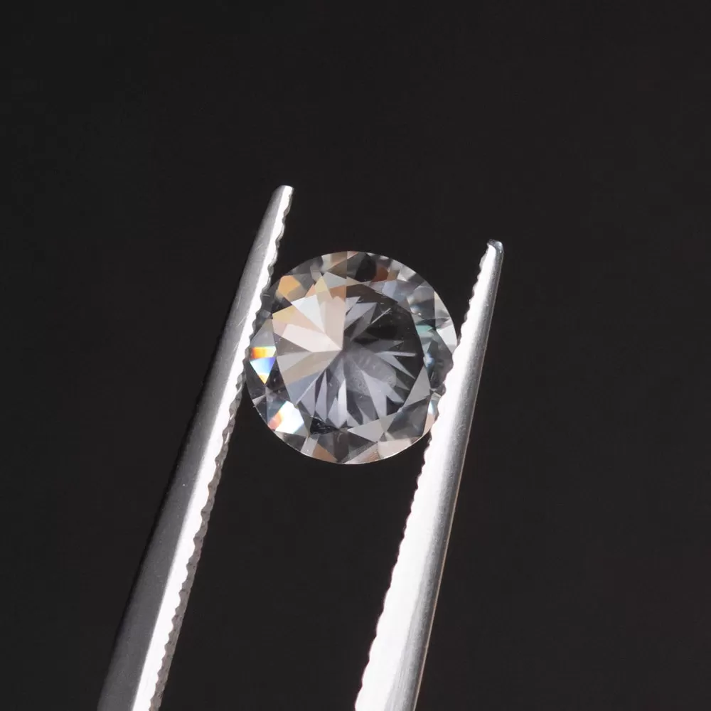 1.14CT ROUND BRILLIANT SRI LANKA SAPPHIRE, WHITE GREY, 6.2MM