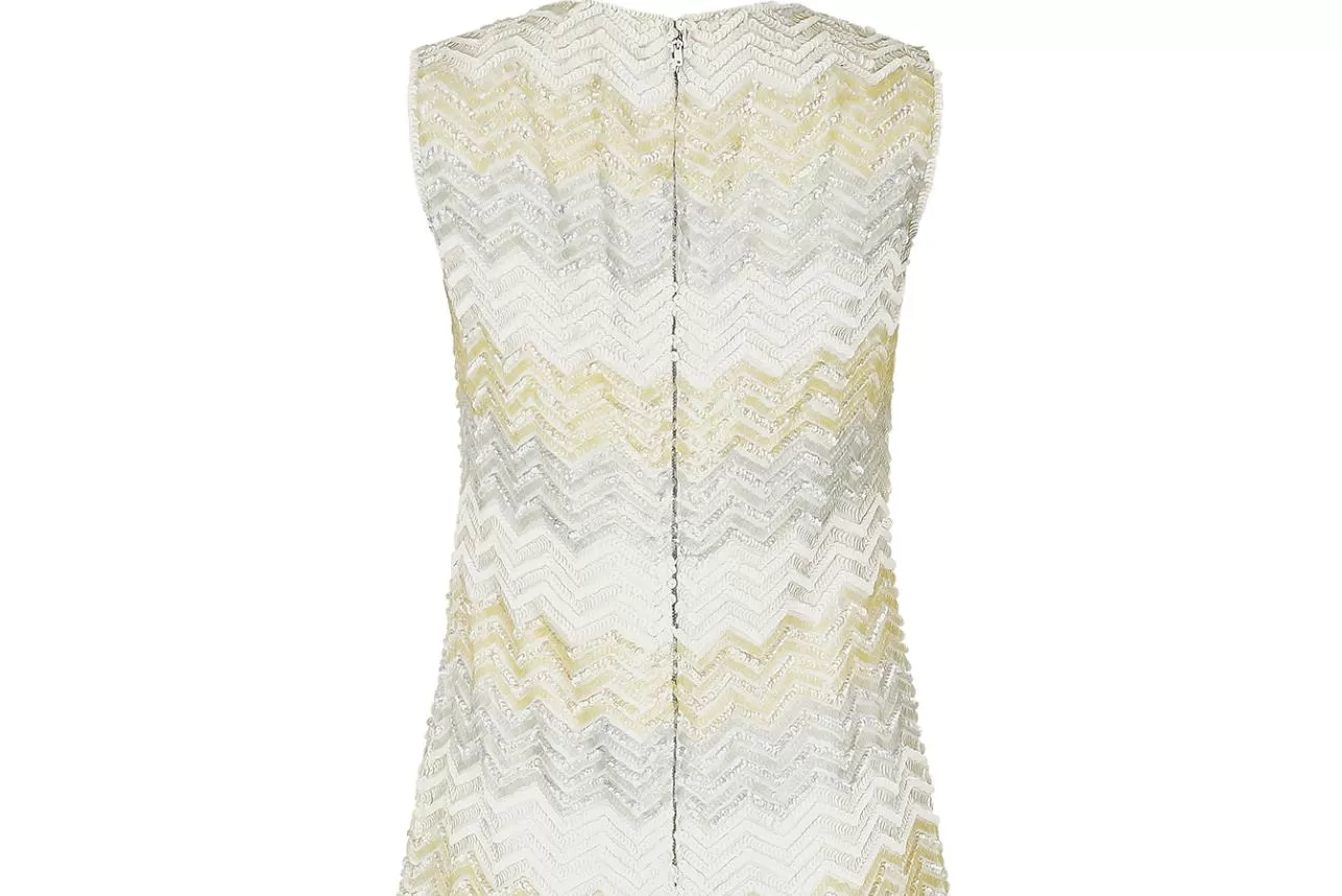 1960s Dynasty Chevron Sequinned Shift Dress