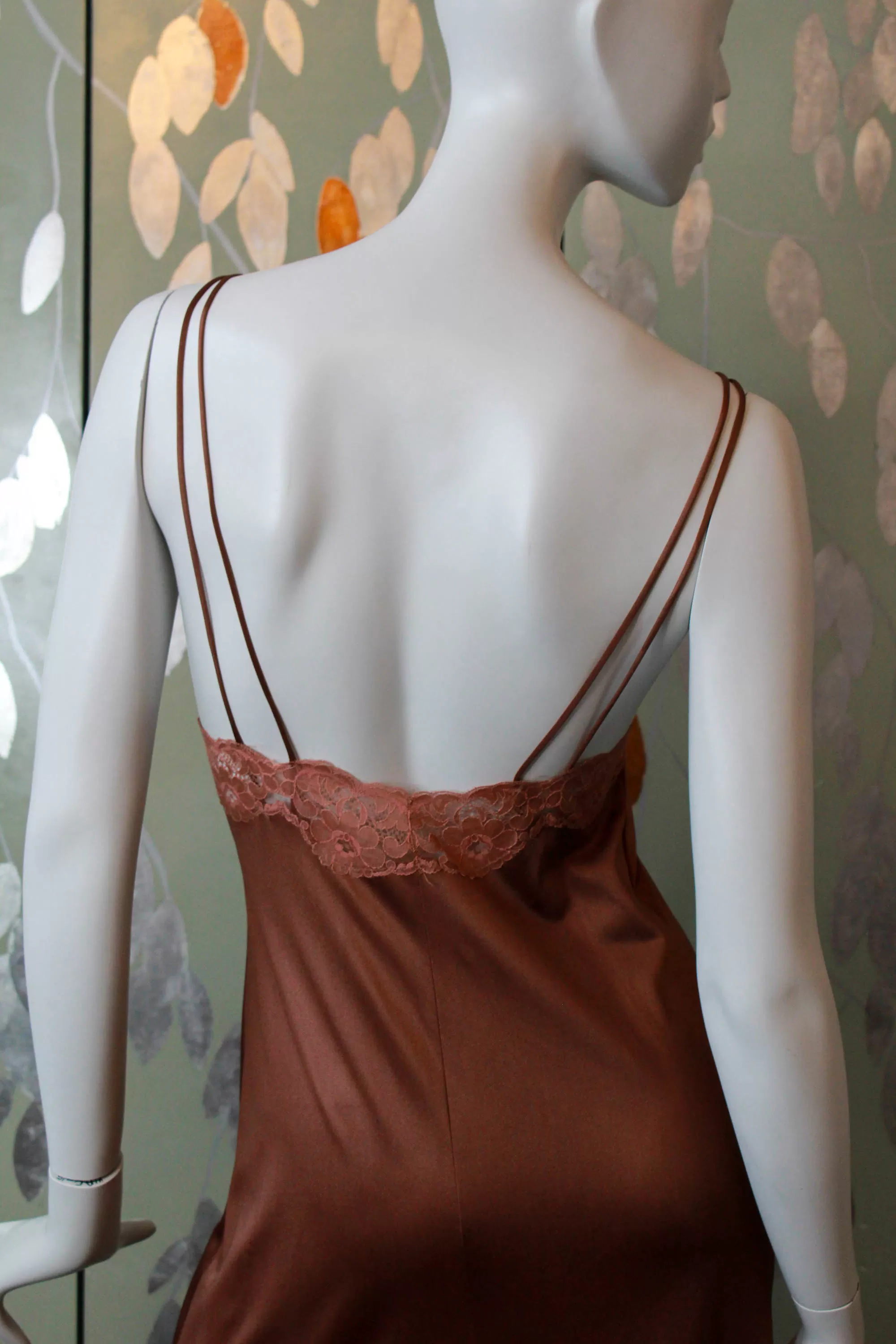 1980s Brown Maxi Slip/Night Gown, XS