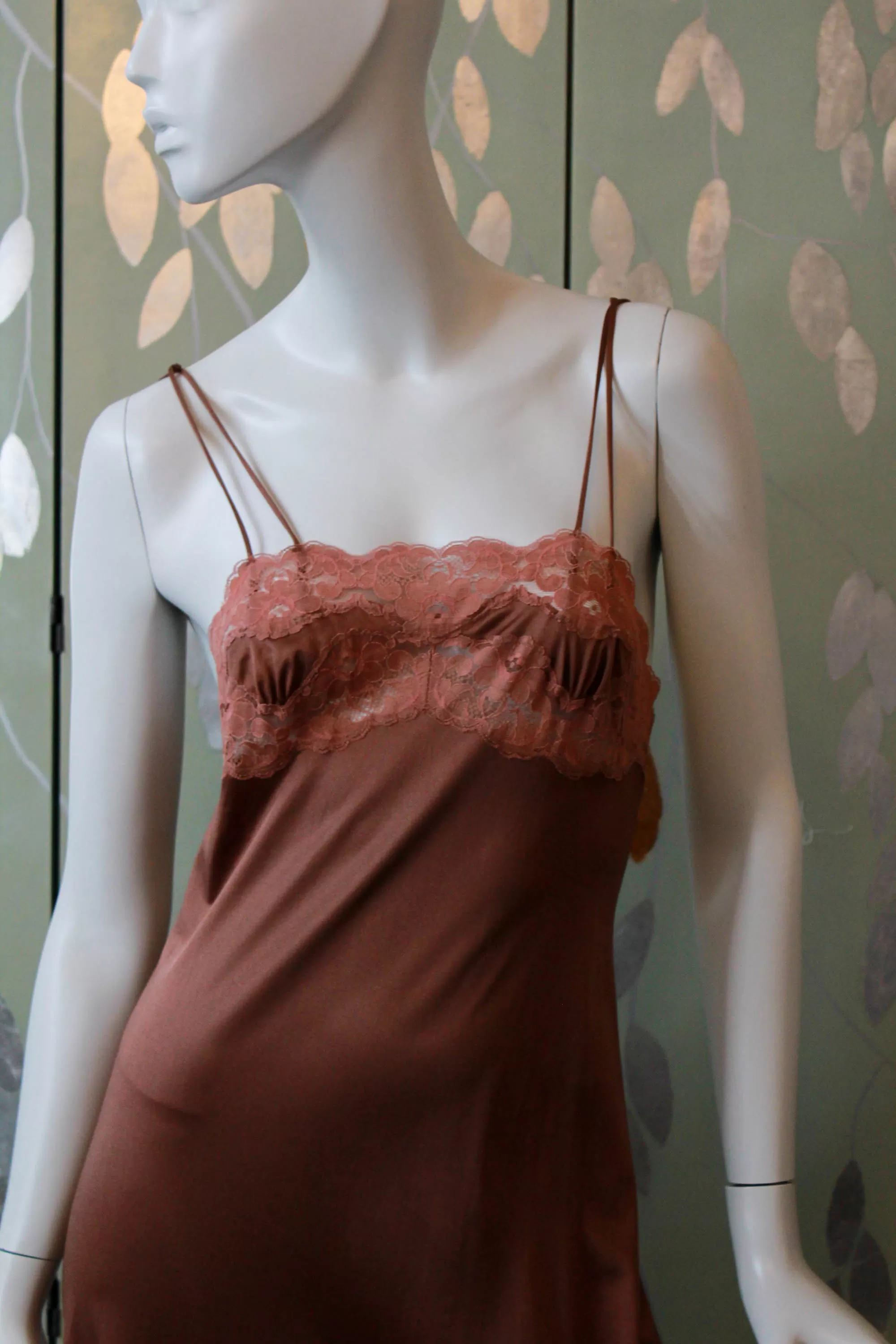 1980s Brown Maxi Slip/Night Gown, XS