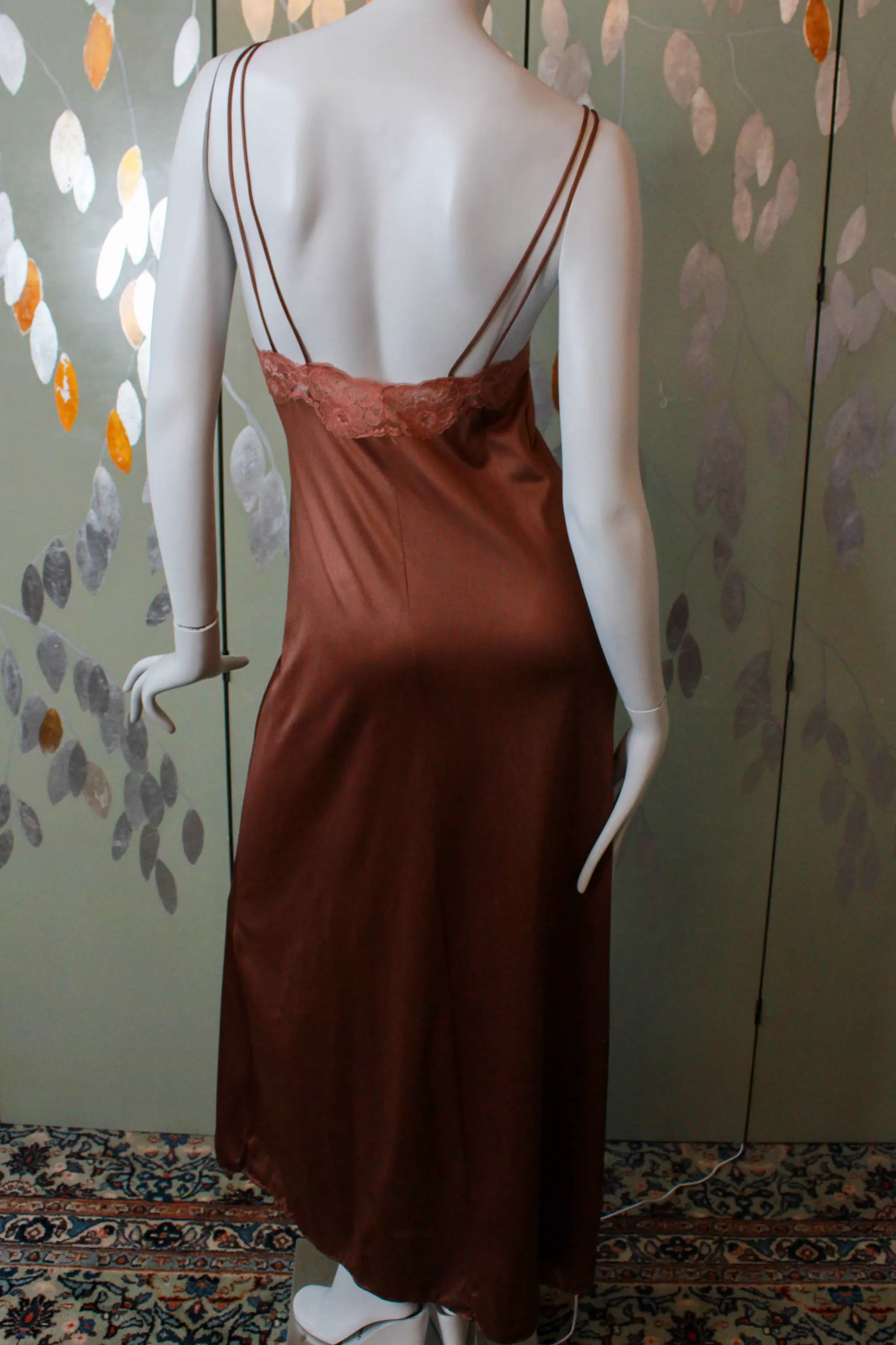 1980s Brown Maxi Slip/Night Gown, XS