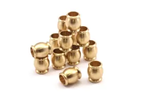 20 Pcs Raw Brass Industrial Findings, Spacer Beads (11.5x10 Mm) D0399