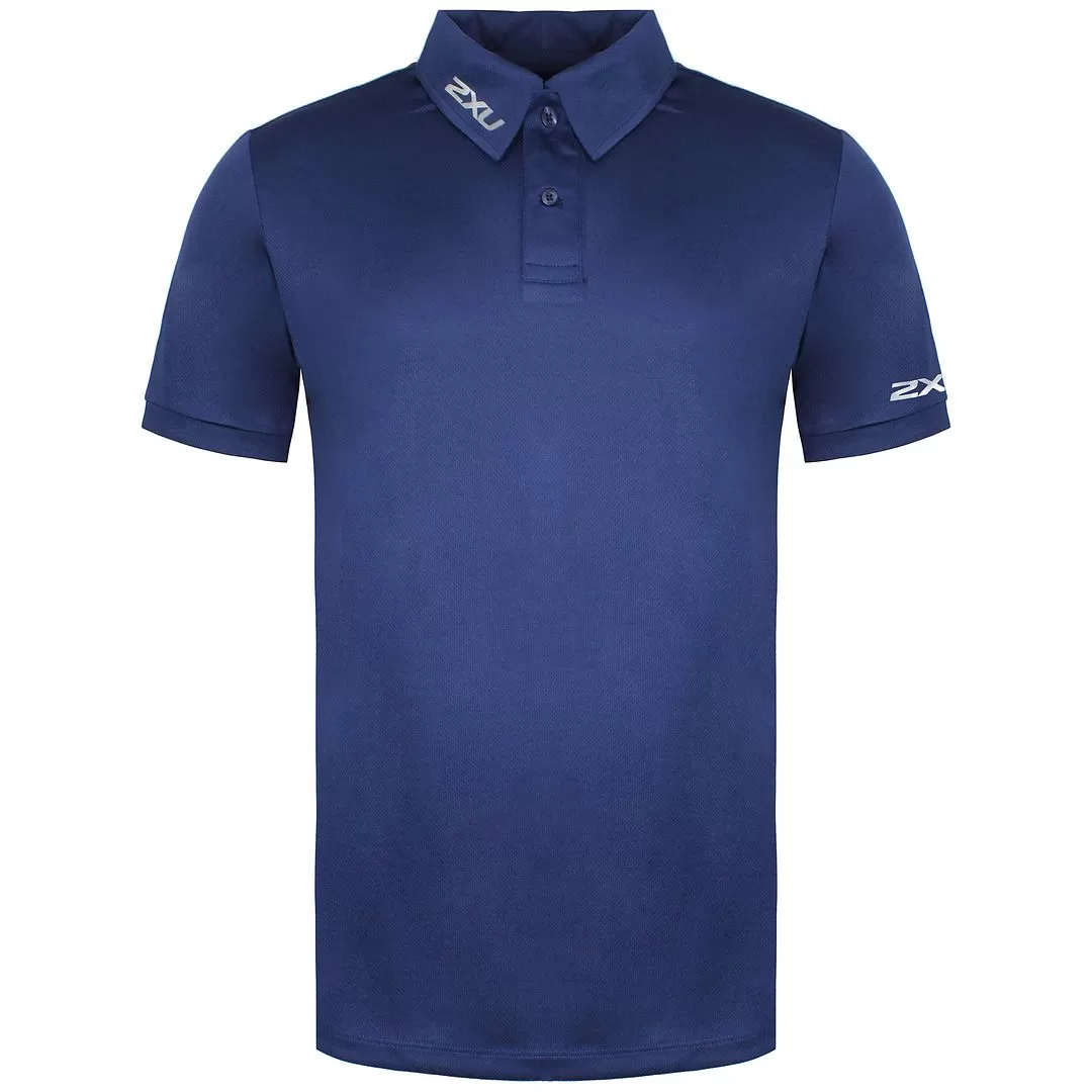 2XU Performance Mens Navy Blue Polo Shirt