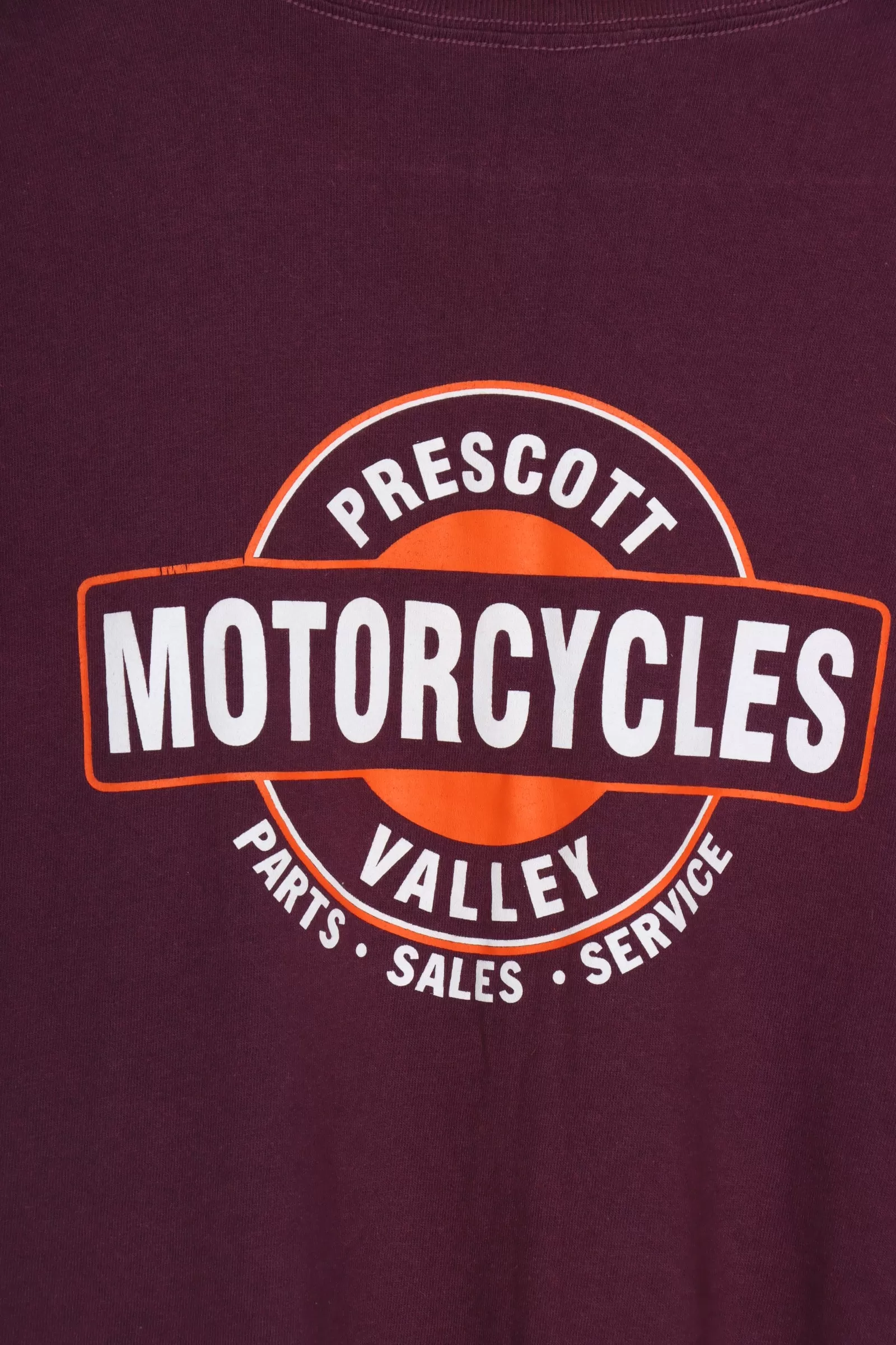 3D EMBLEM Wolf & Motorbikes Aztec Burgundy Graphic Tee (L)