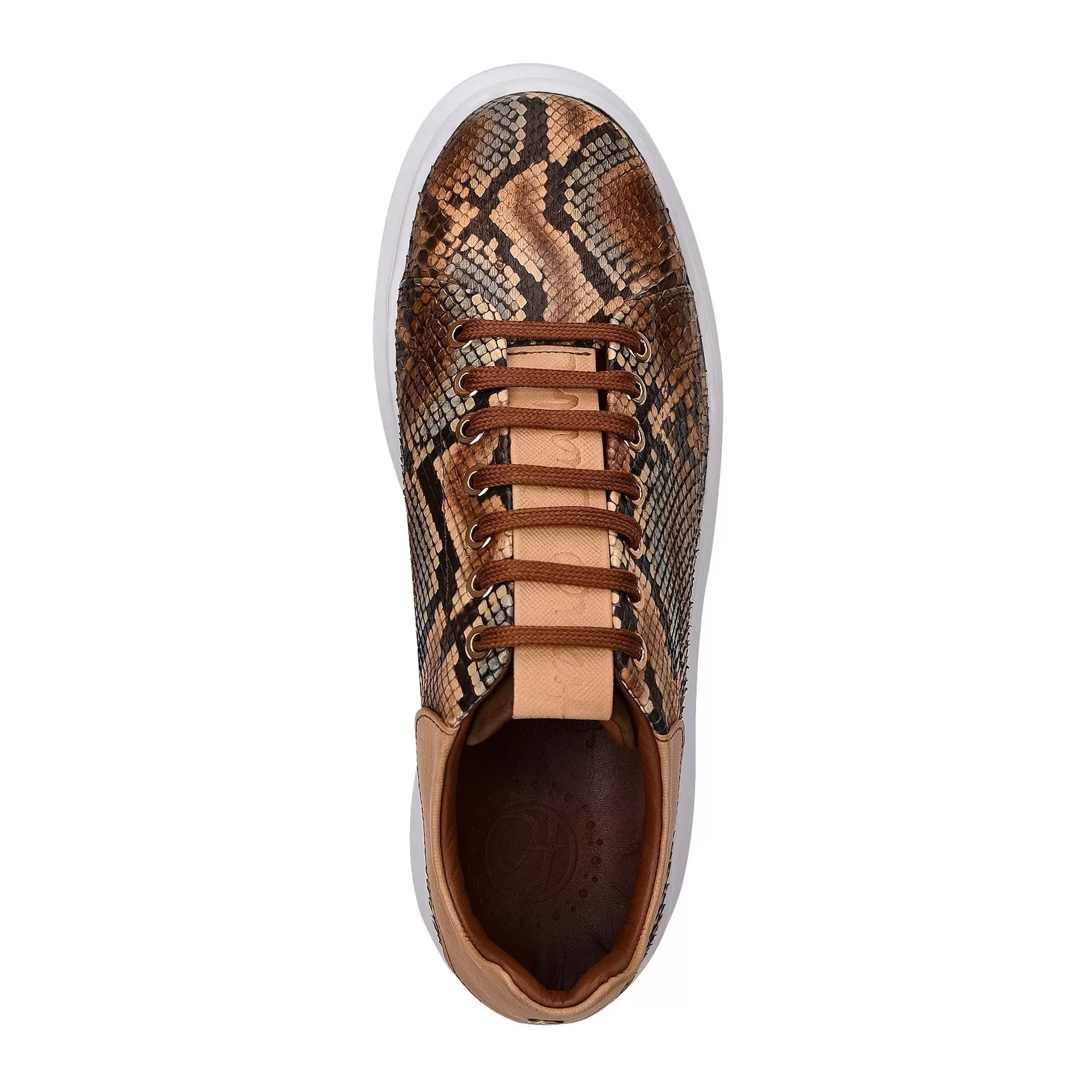 4P4PBVL - Cuadra tobacco casual fashion python sneakers for women