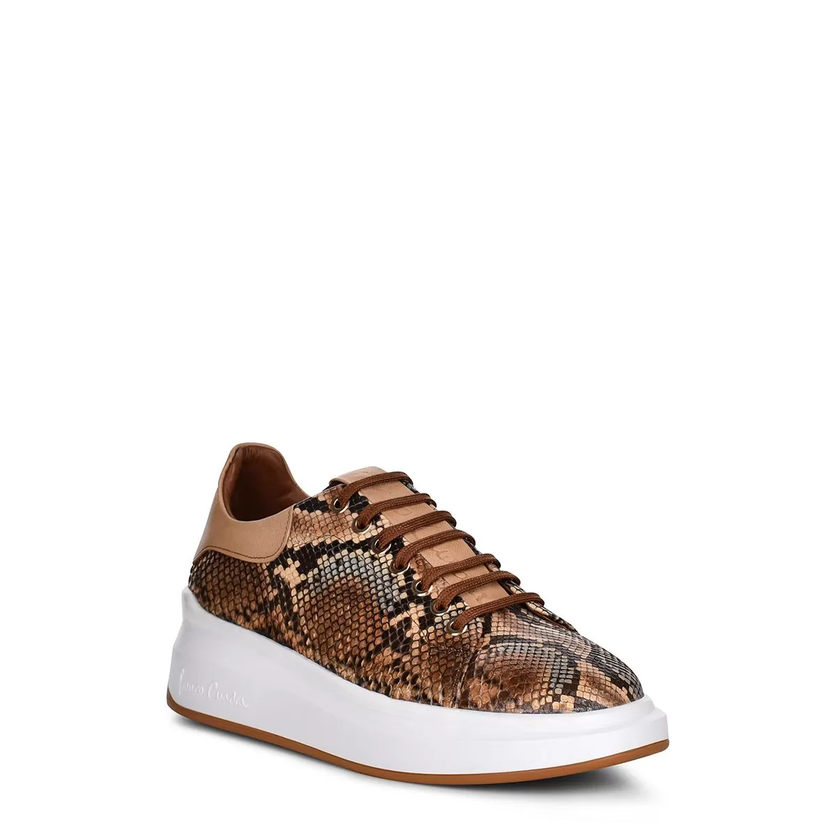 4P4PBVL - Cuadra tobacco casual fashion python sneakers for women