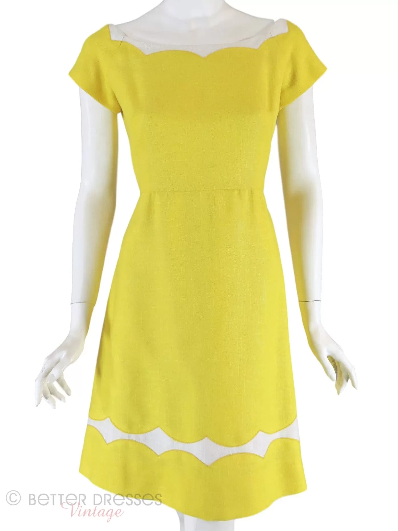 60s Yellow Dress - sm, med