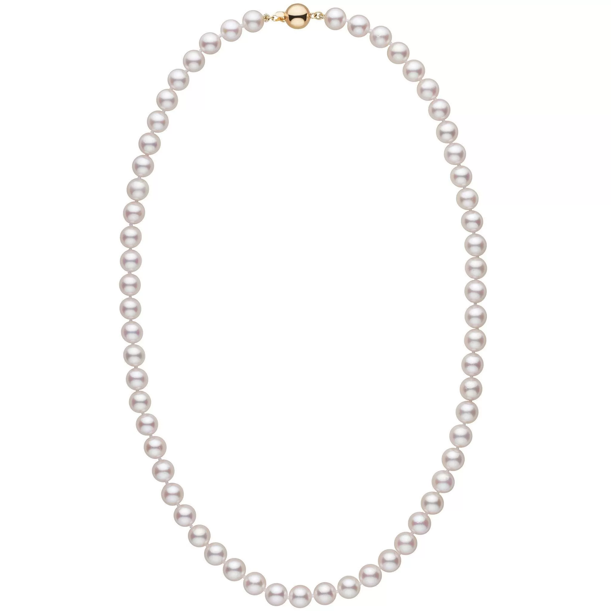 7.5-8.0 mm 22 inch AAA White Akoya Pearl Necklace