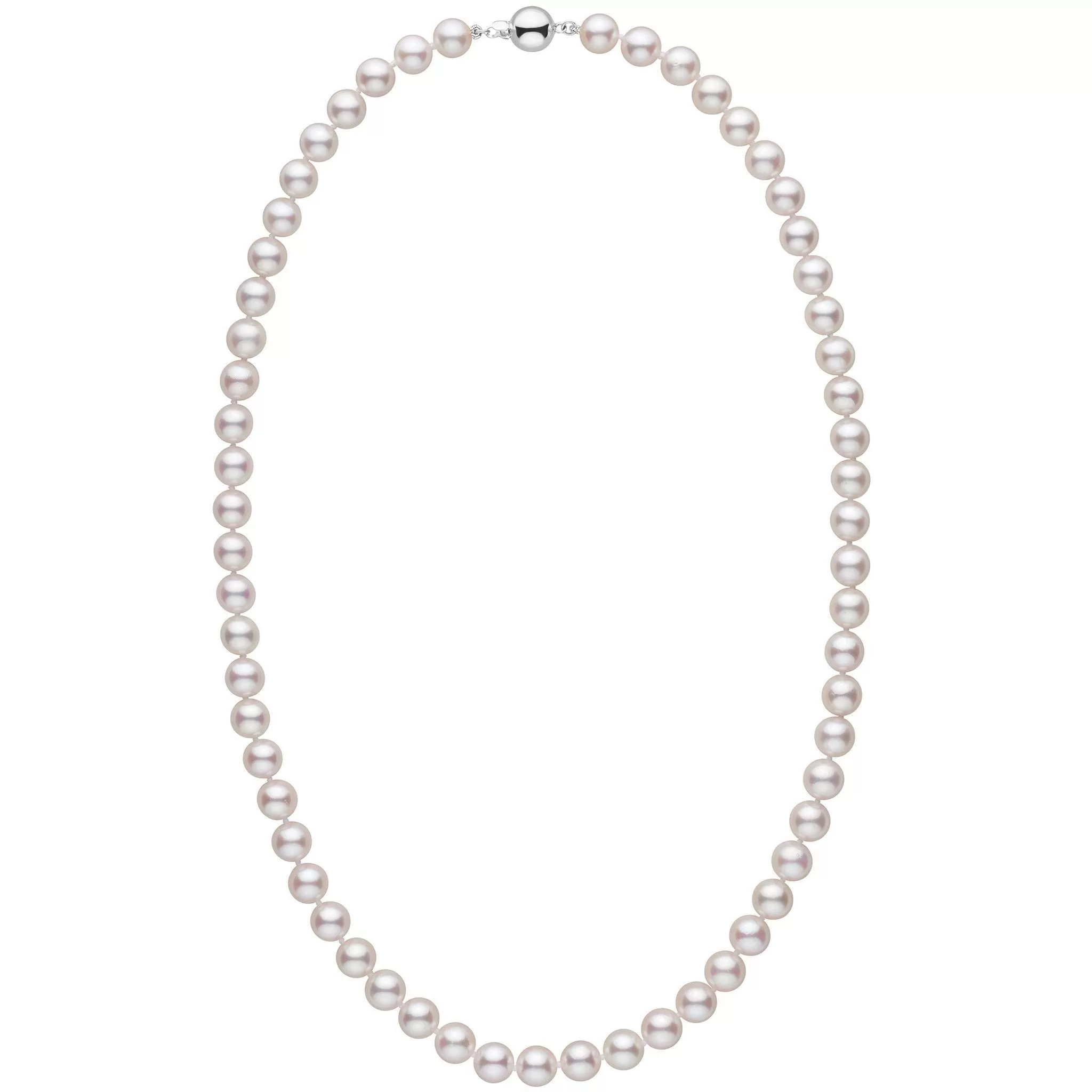 7.5-8.0 mm 22 inch AAA White Akoya Pearl Necklace