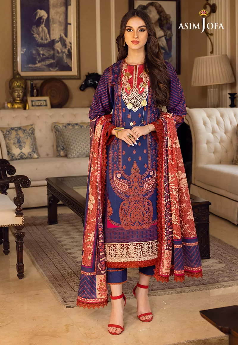 AJAA-19 EMBROIDERED LAWN 3 PCS