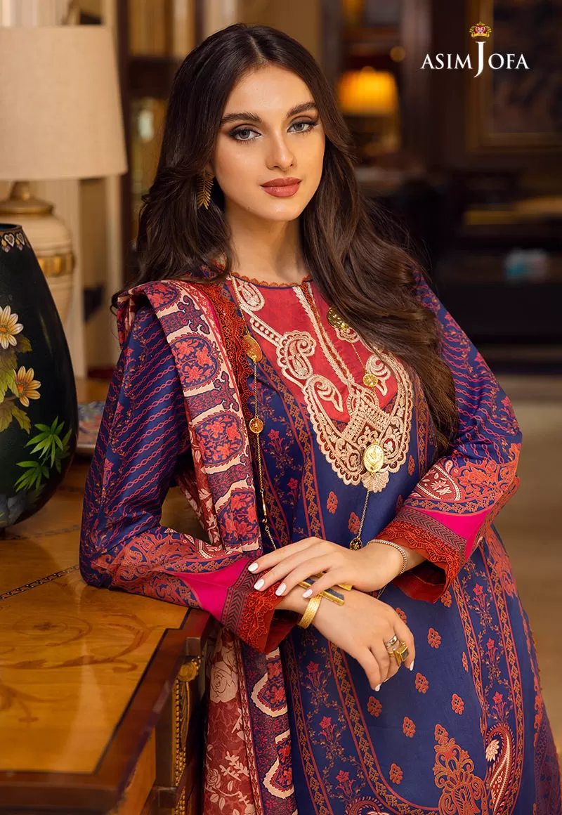 AJAA-19 EMBROIDERED LAWN 3 PCS