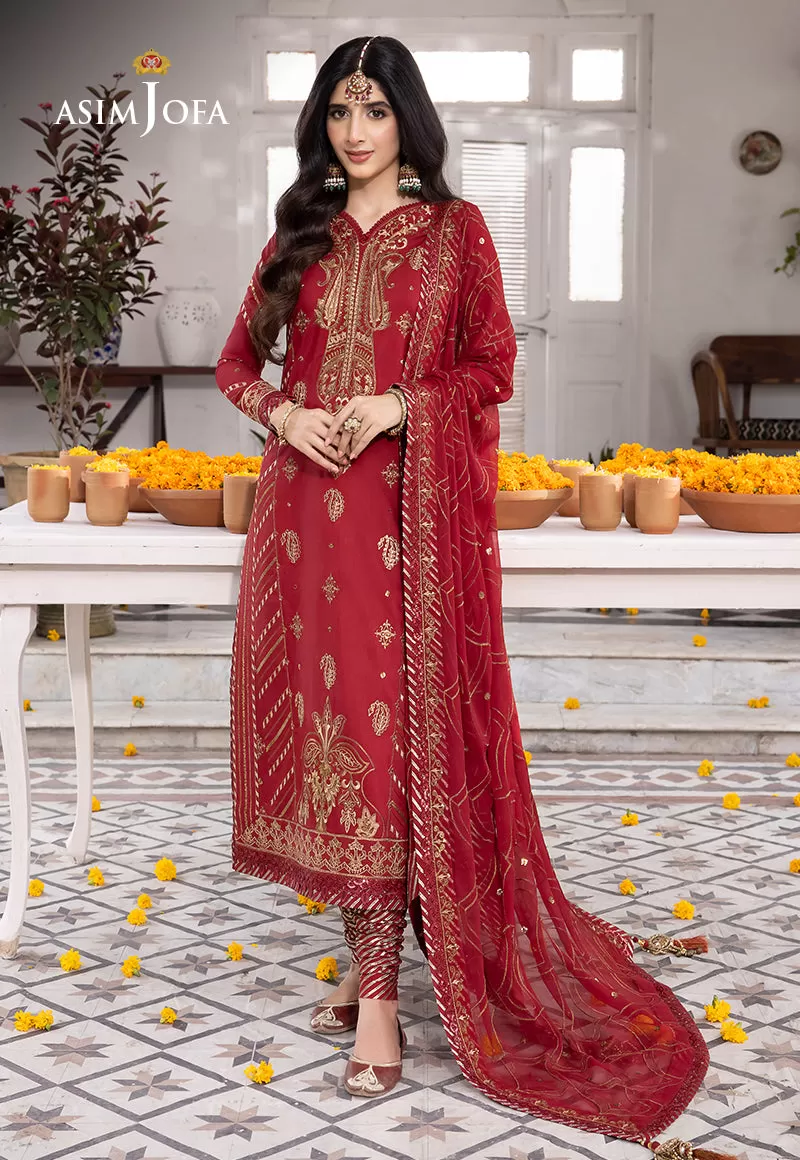 AJAB-24 EMBROIDERED LAWN SILK 3 PCS