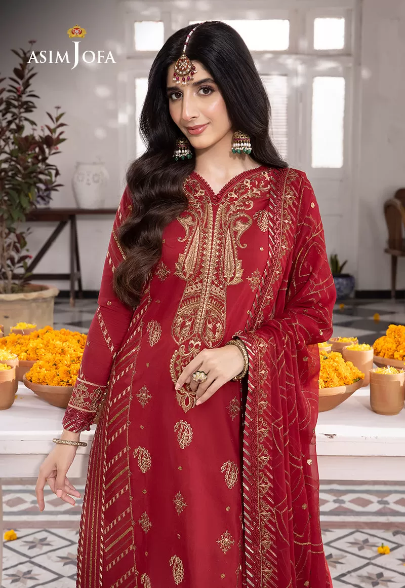 AJAB-24 EMBROIDERED LAWN SILK 3 PCS