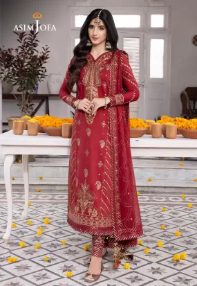 AJAB-24 EMBROIDERED LAWN SILK 3 PCS