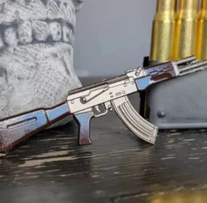 AK-47 Steel Keychain