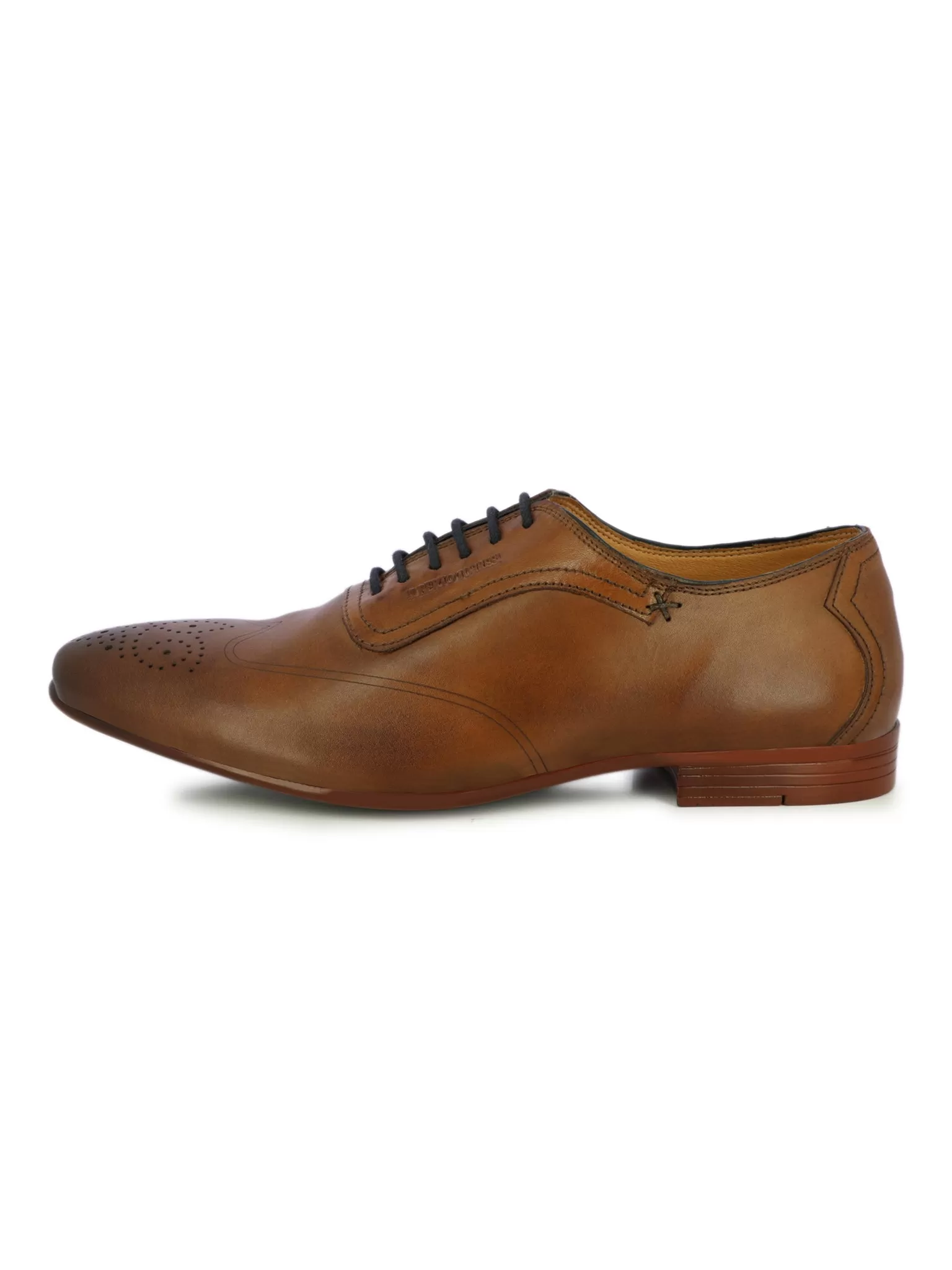 Alberto Torresi Men's Leather Tan Formal Lace Up Shoes