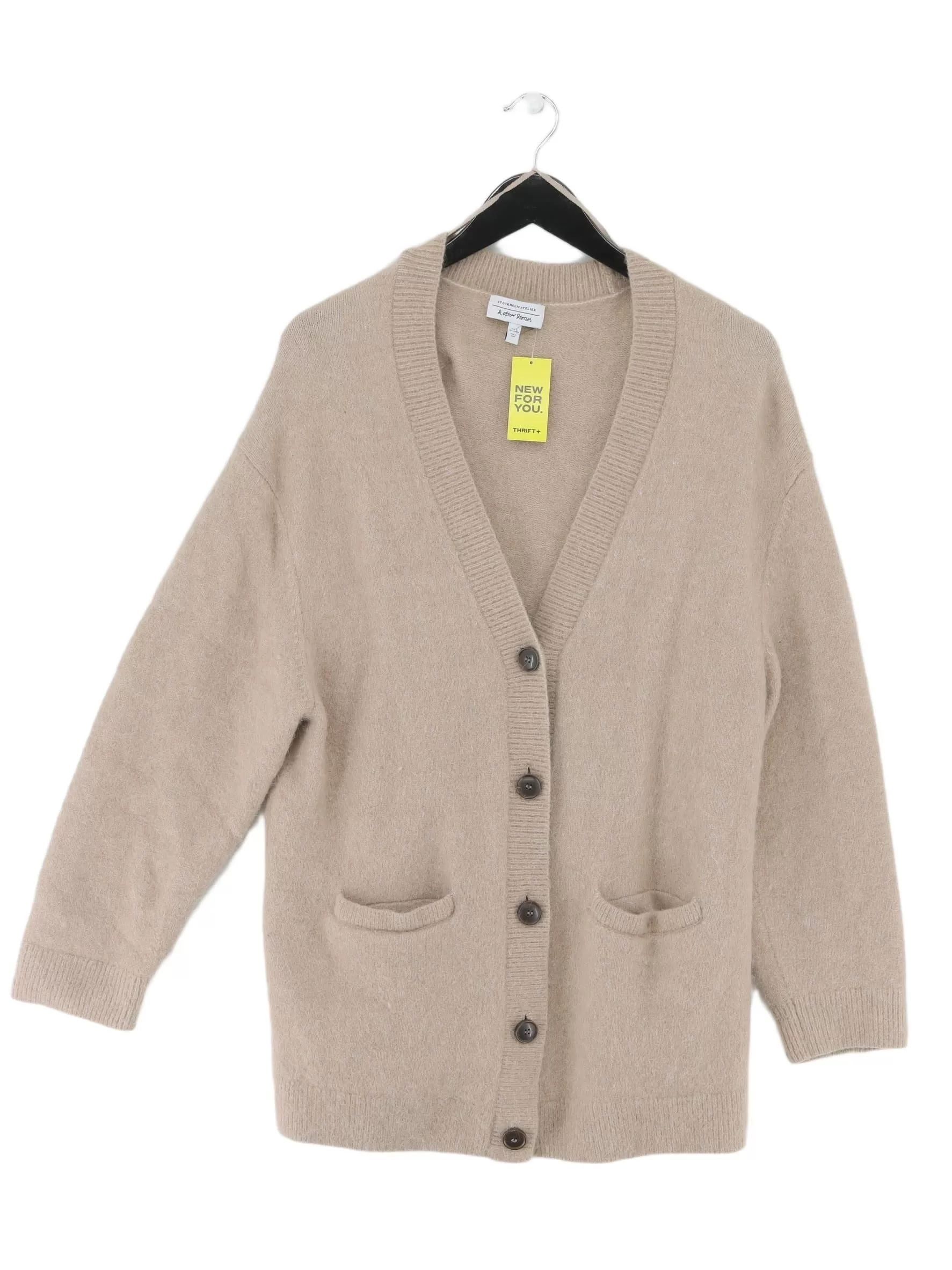 & Other Stories Women's Cardigan M Brown Other with Elastane, Polyamide, Wool