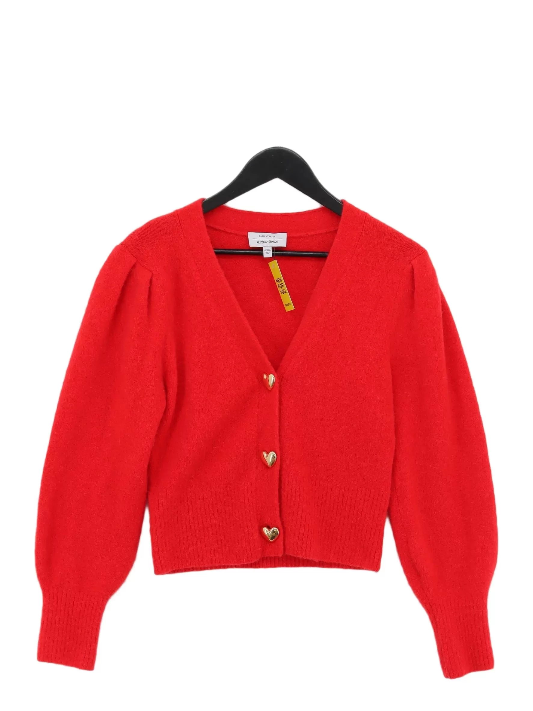 & Other Stories Women's Cardigan XS Red Polyamide with Elastane, Other, Wool