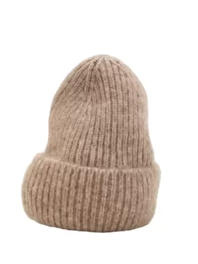 & Other Stories Women's Hat Tan Polyamide with Acrylic, Mohair, Wool