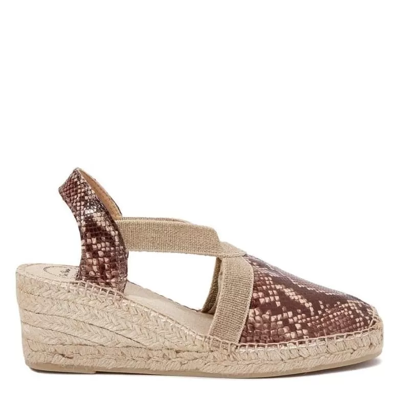 Animal Print Wedge Espadrille for Women - Telva-PS