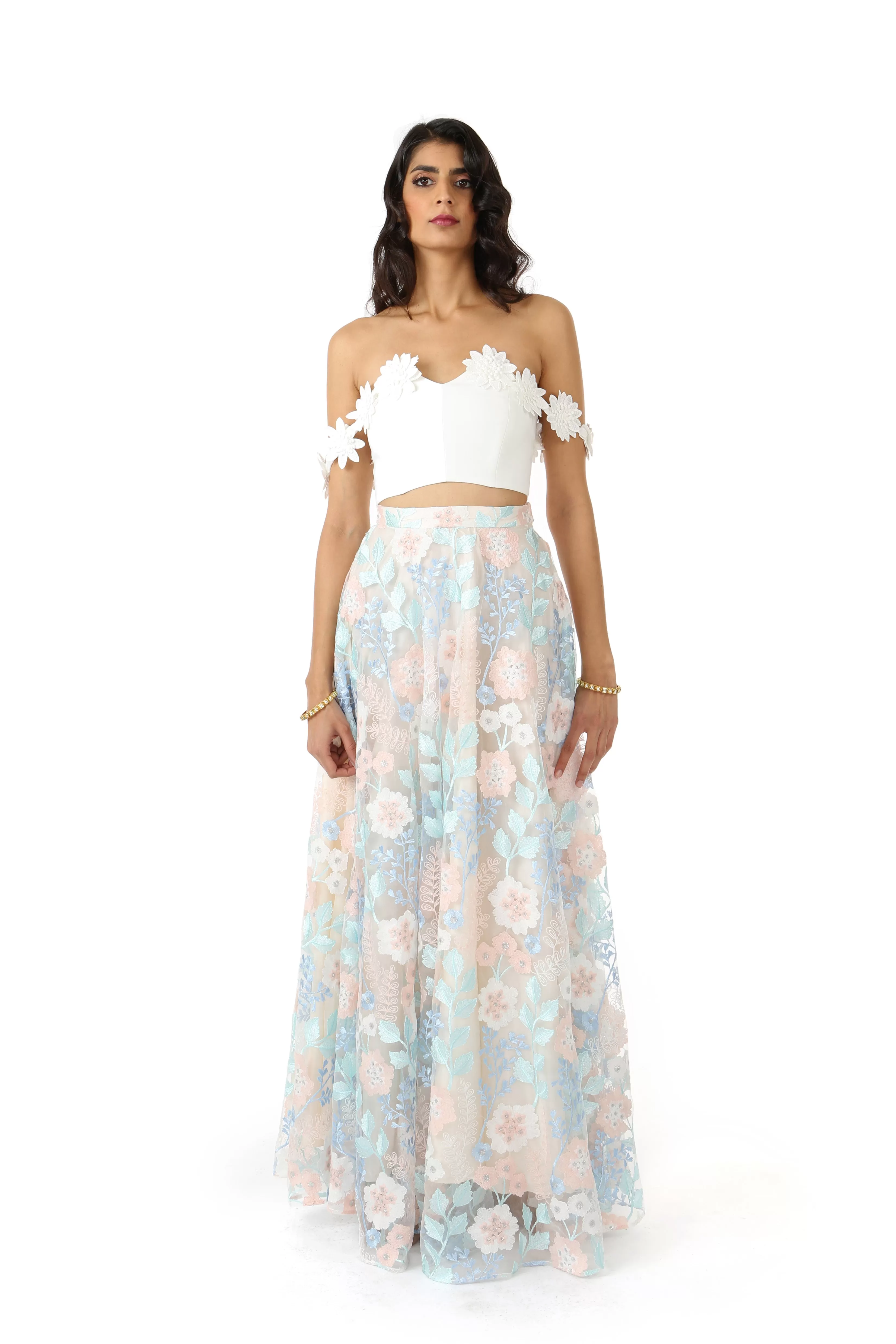 ANNA Floral Off-the-Shoulder Top