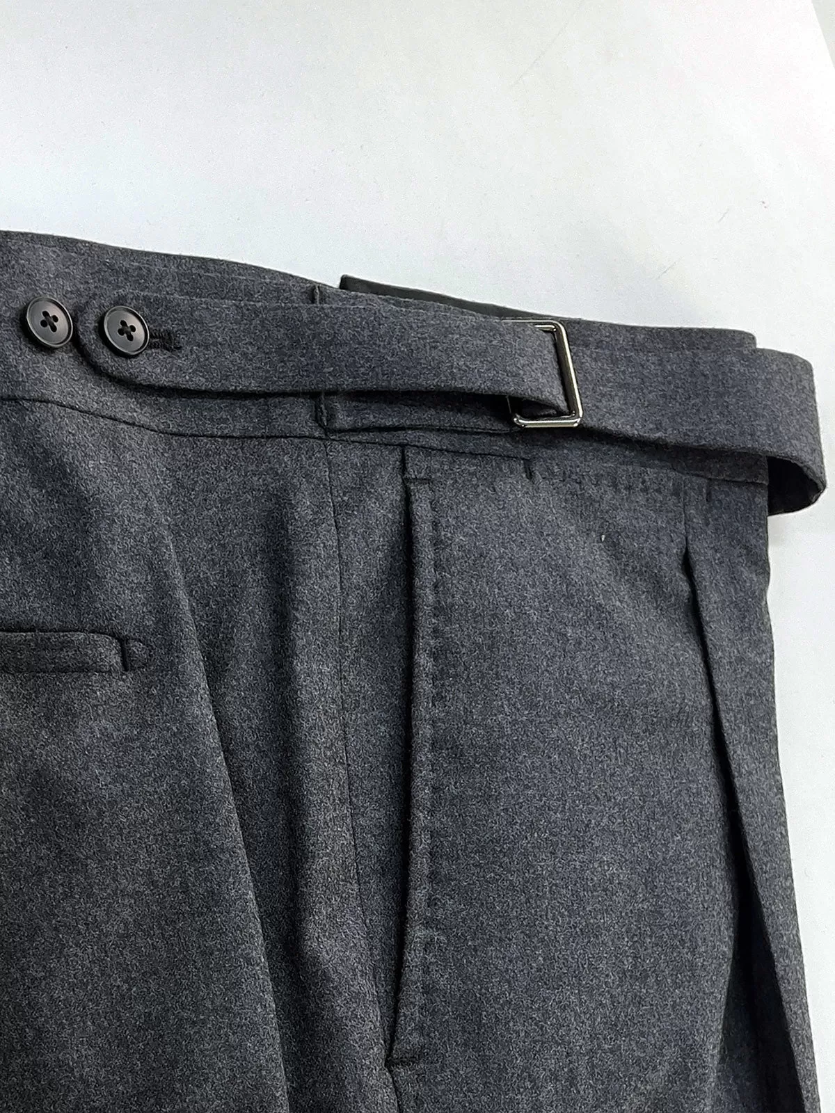 Anthracite Flannel Gurkha Trouser