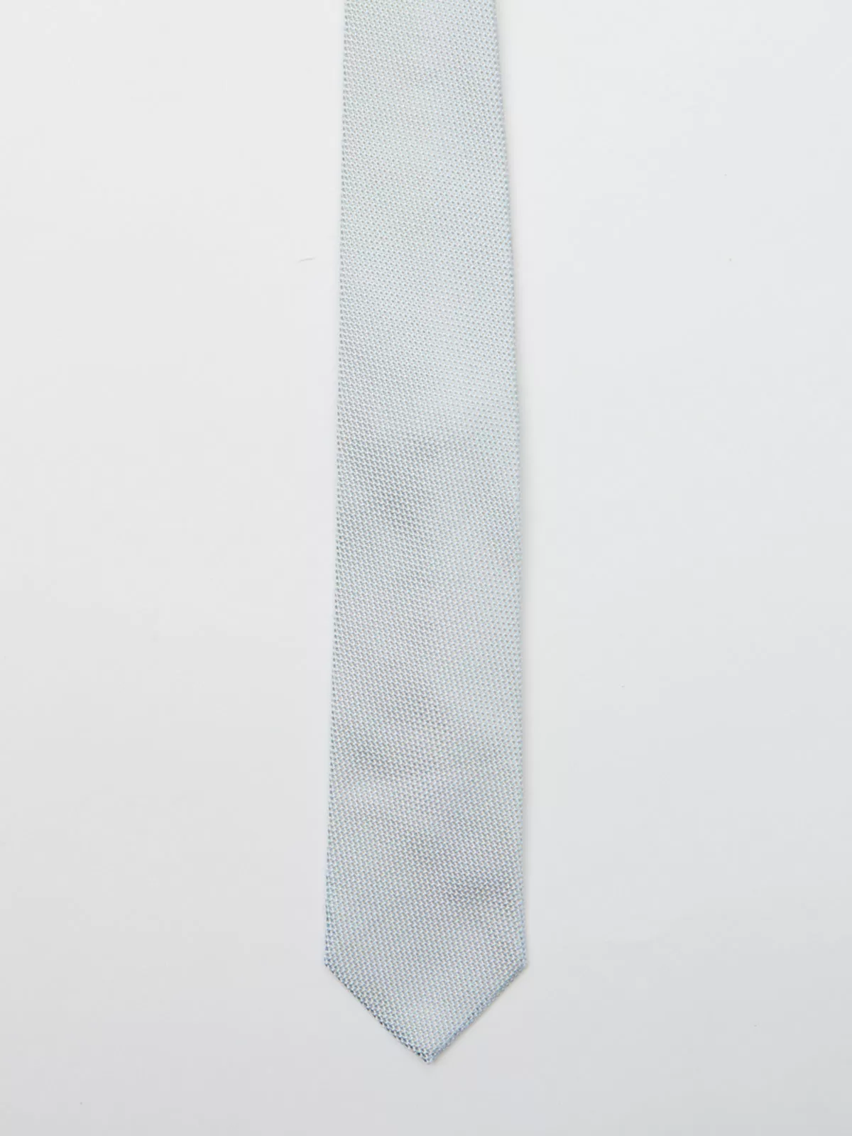 Arctic Blue & White Grenadine Tie