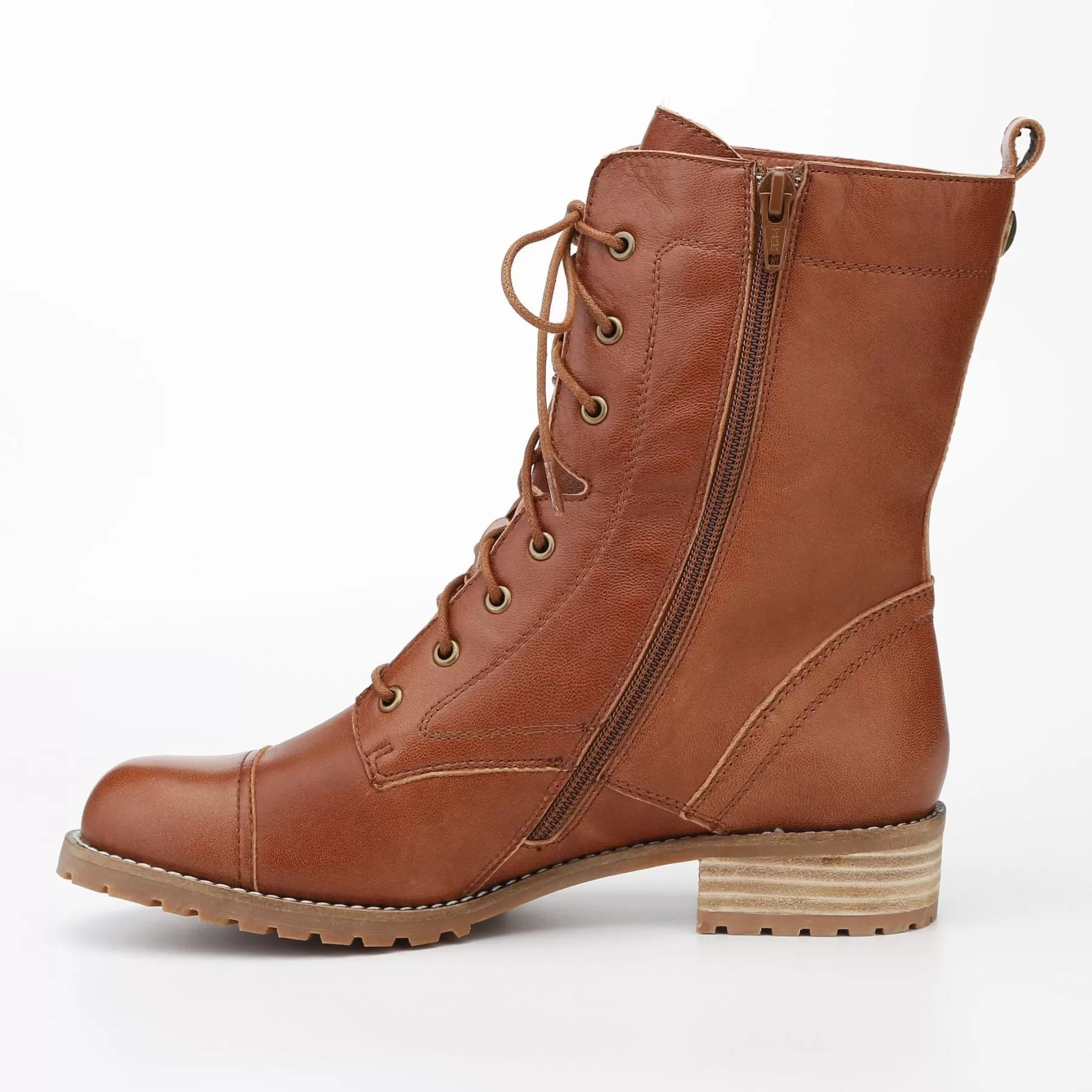 Bali - Leather Lace Up Sheepskin Boot