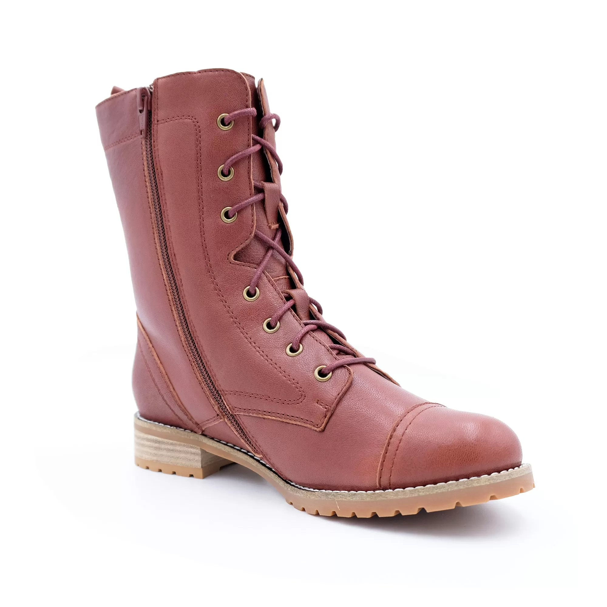 Bali - Leather Lace Up Sheepskin Boot