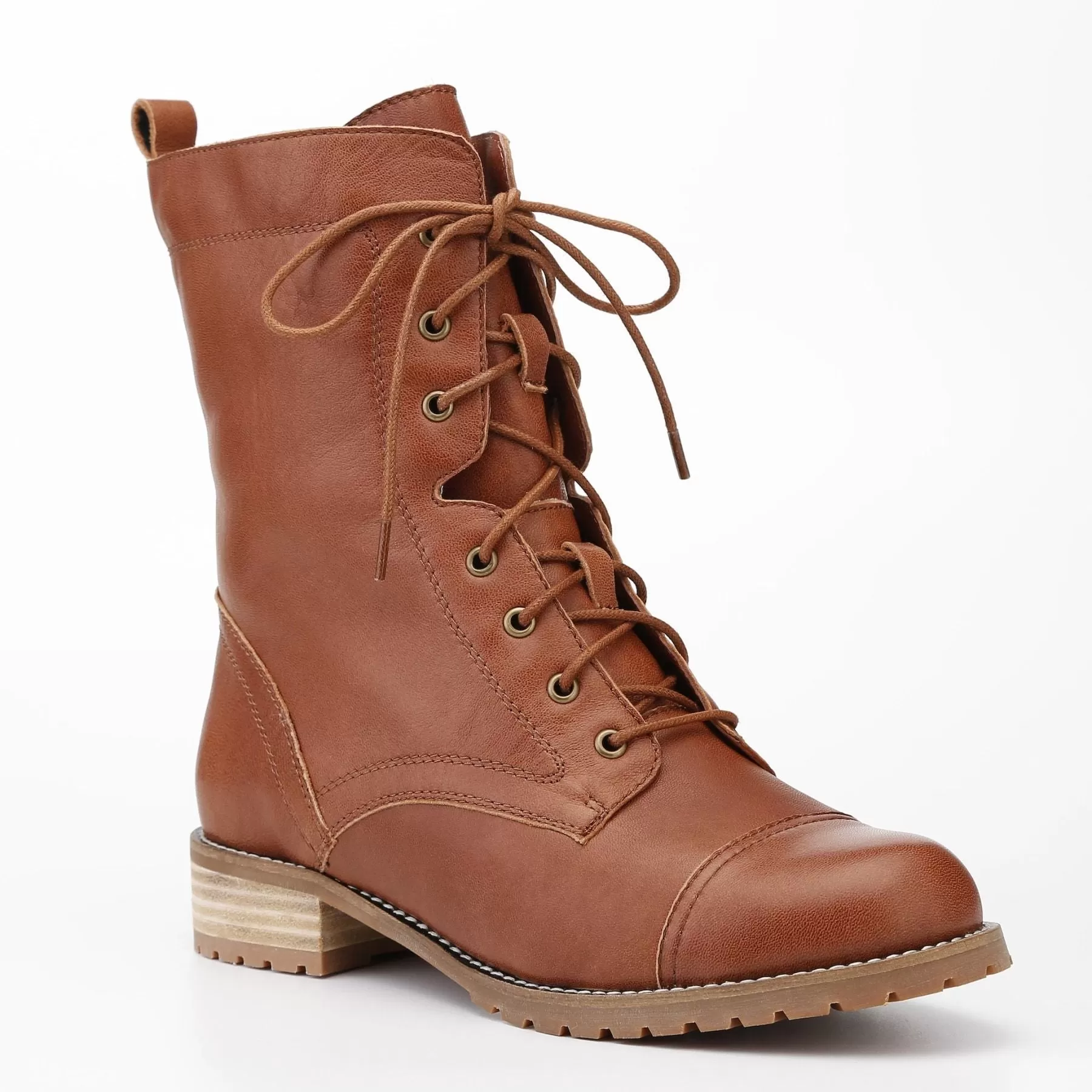 Bali - Leather Lace Up Sheepskin Boot