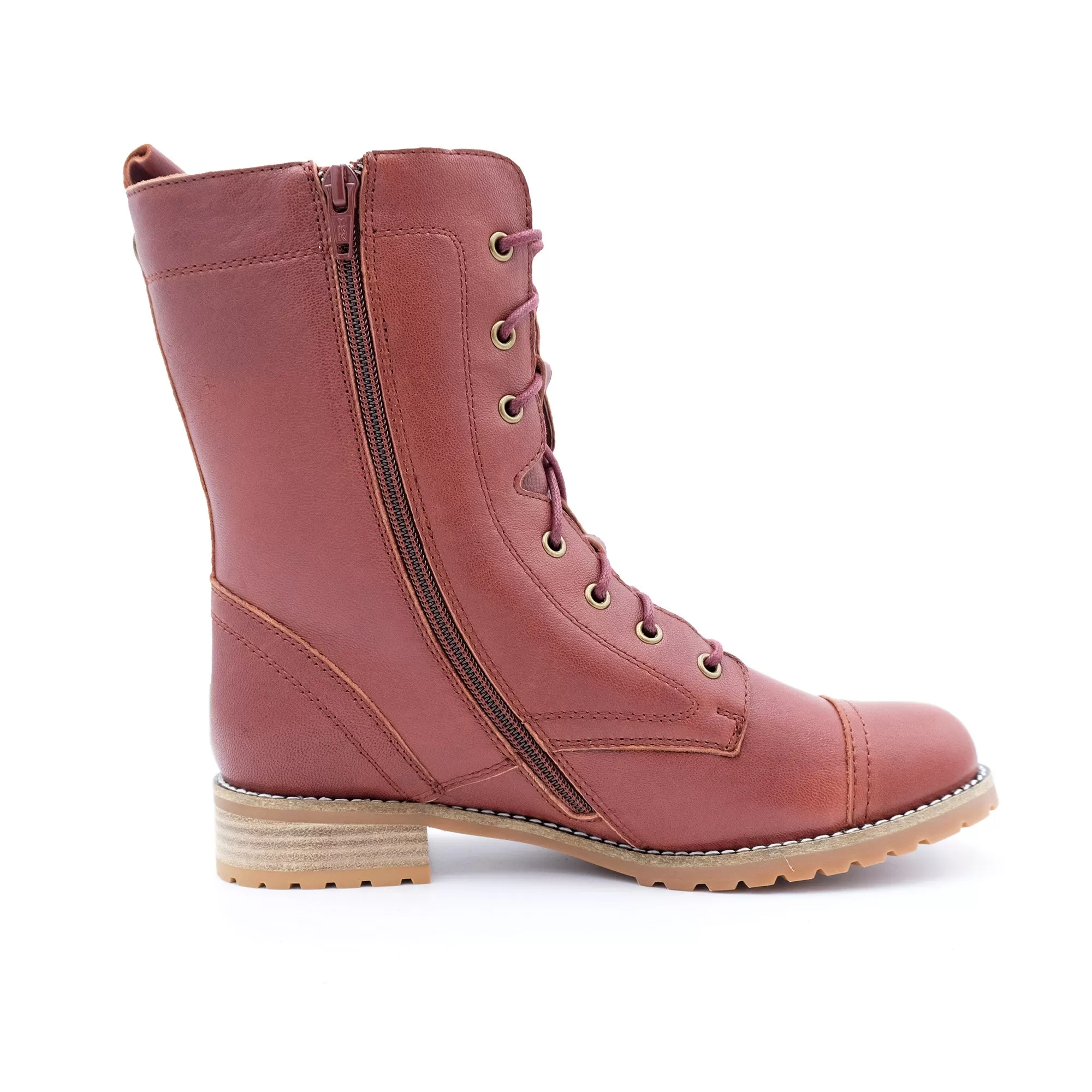 Bali - Leather Lace Up Sheepskin Boot