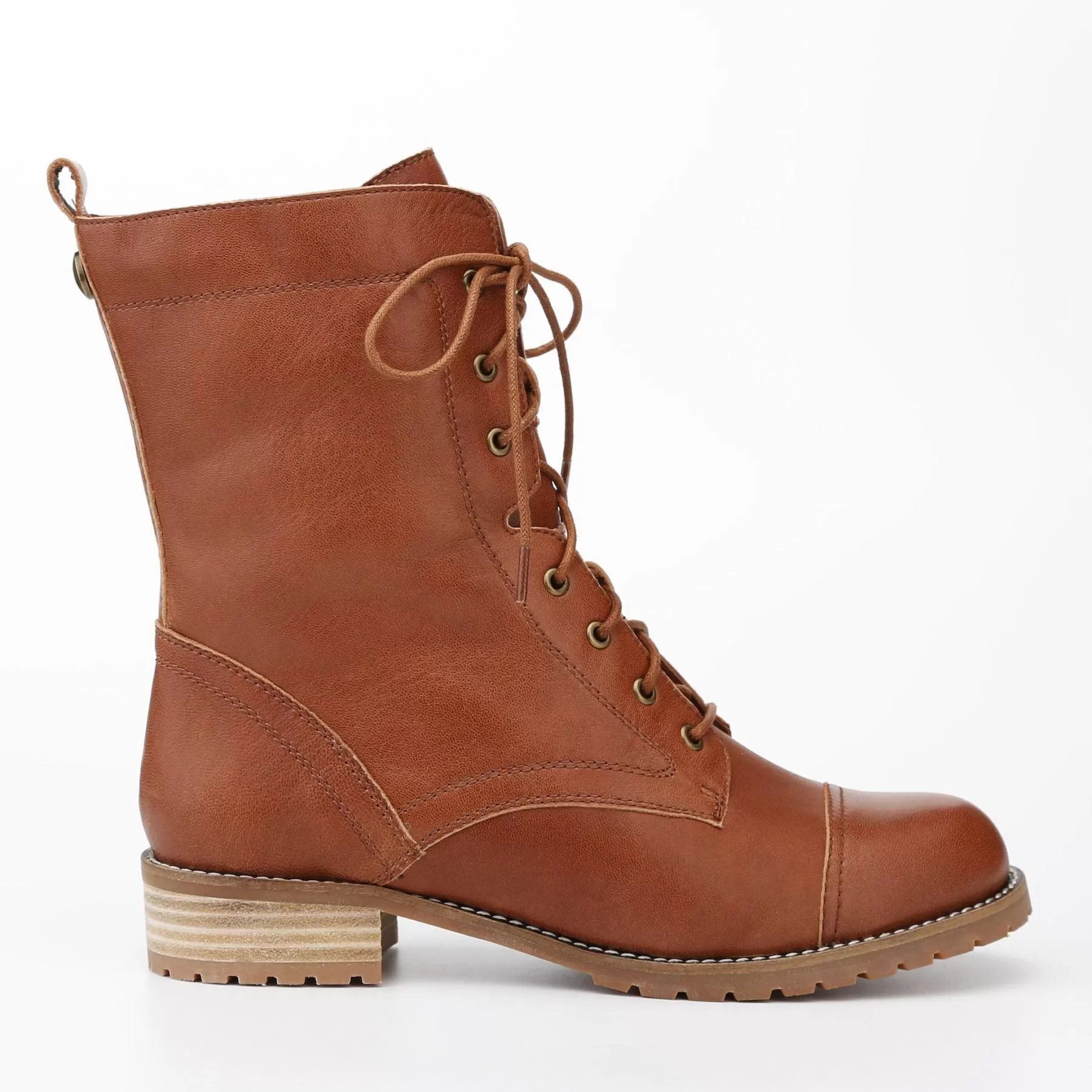 Bali - Leather Lace Up Sheepskin Boot