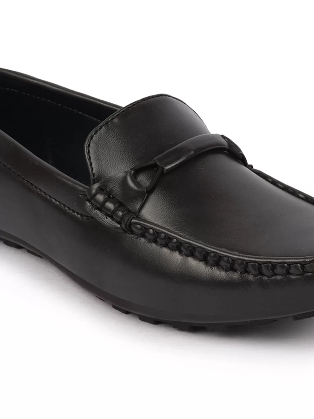 Basics Men Grey Buckle Design Slip On Casual Loafers and Moccasin Shoes