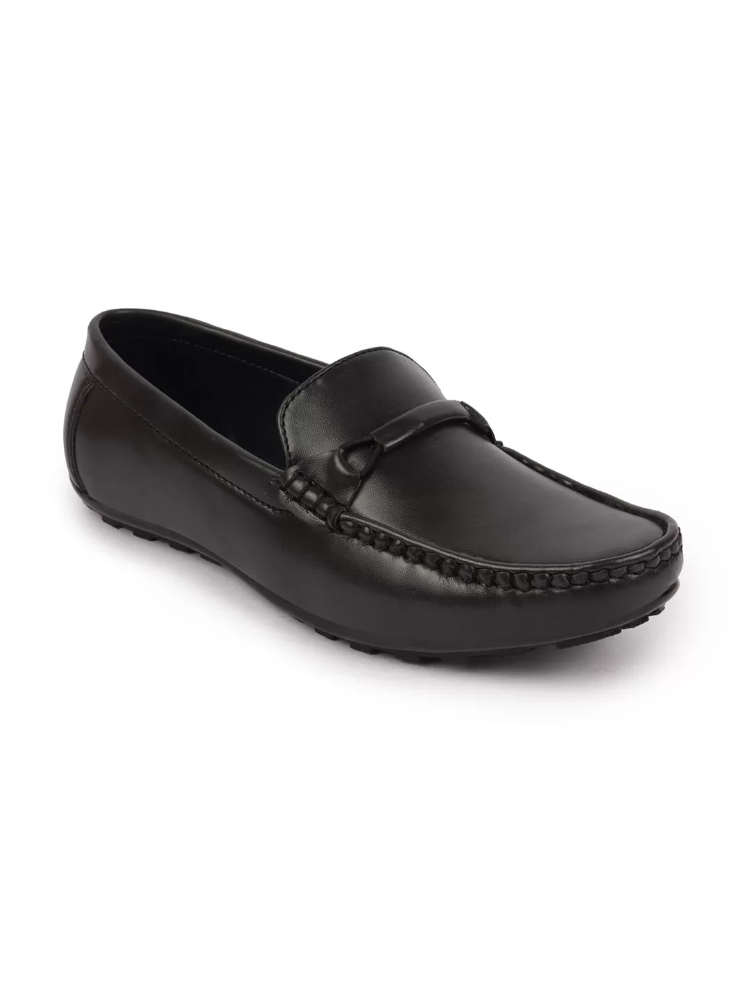 Basics Men Grey Buckle Design Slip On Casual Loafers and Moccasin Shoes