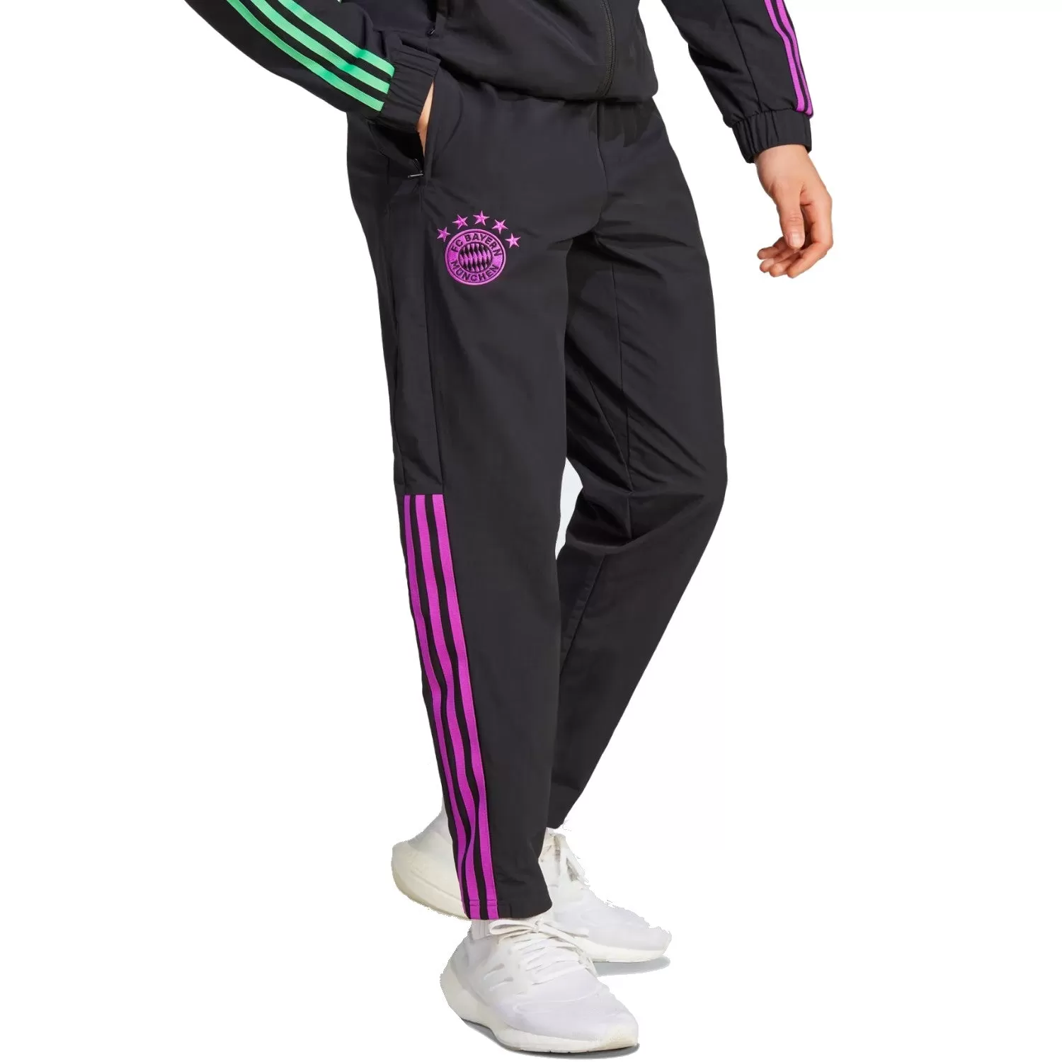 Bayern Munich black presentation Soccer tracksuit 2023/24 - Adidas