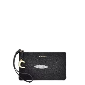 BD194MA  - Cuadra black casual fashion stingray wallet for woman