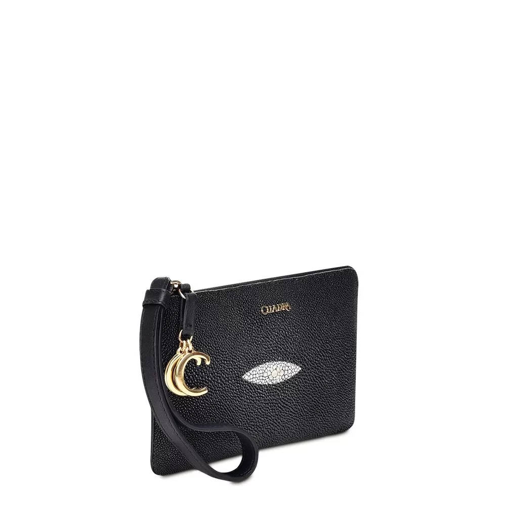 BD194MA  - Cuadra black casual fashion stingray wallet for woman