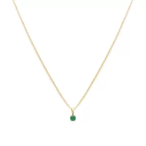 Birthstone Necklace | Gold & Emerald