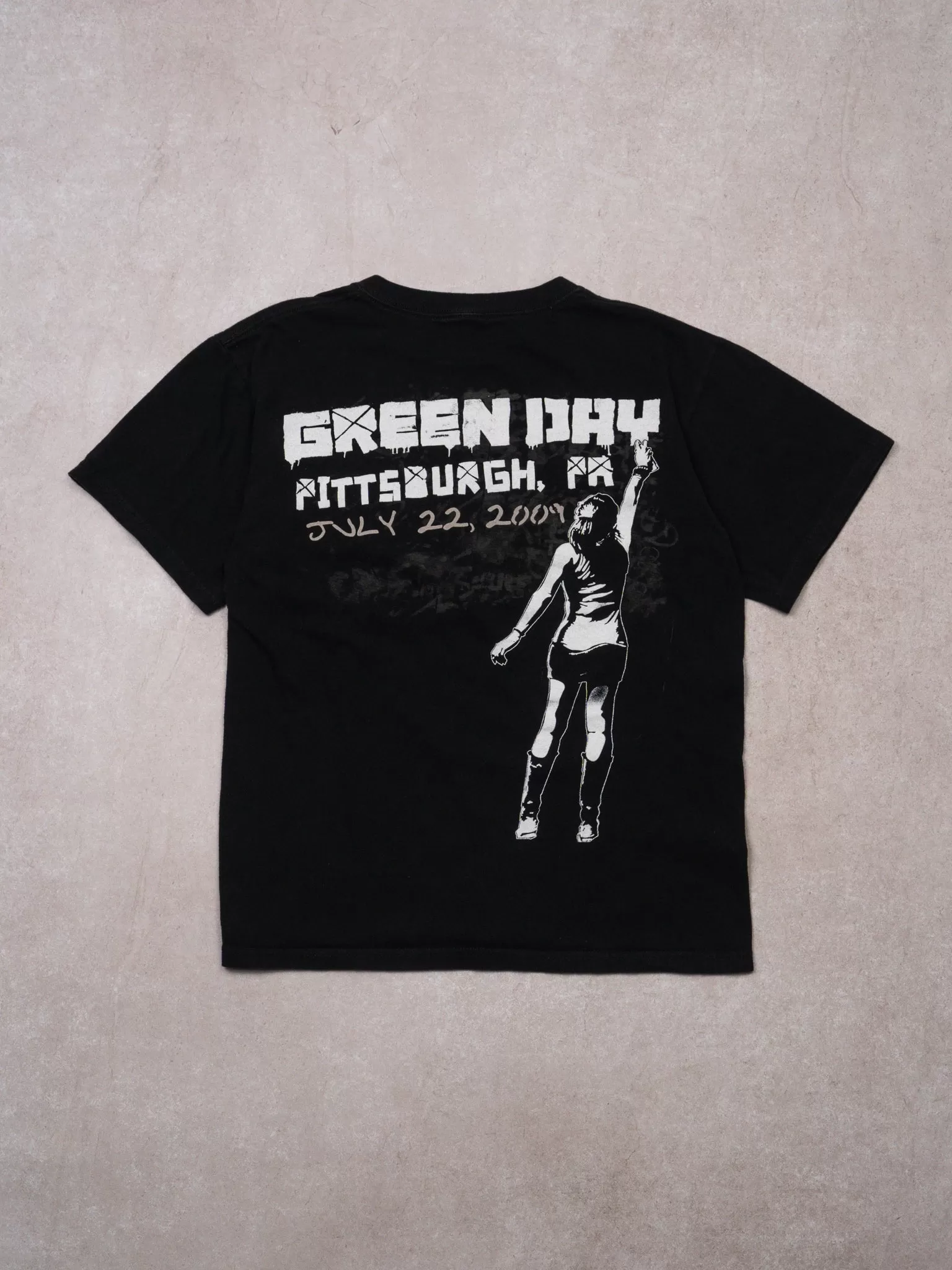 Black '09 Green Day Pittsburgh PA Tour Tee (S)