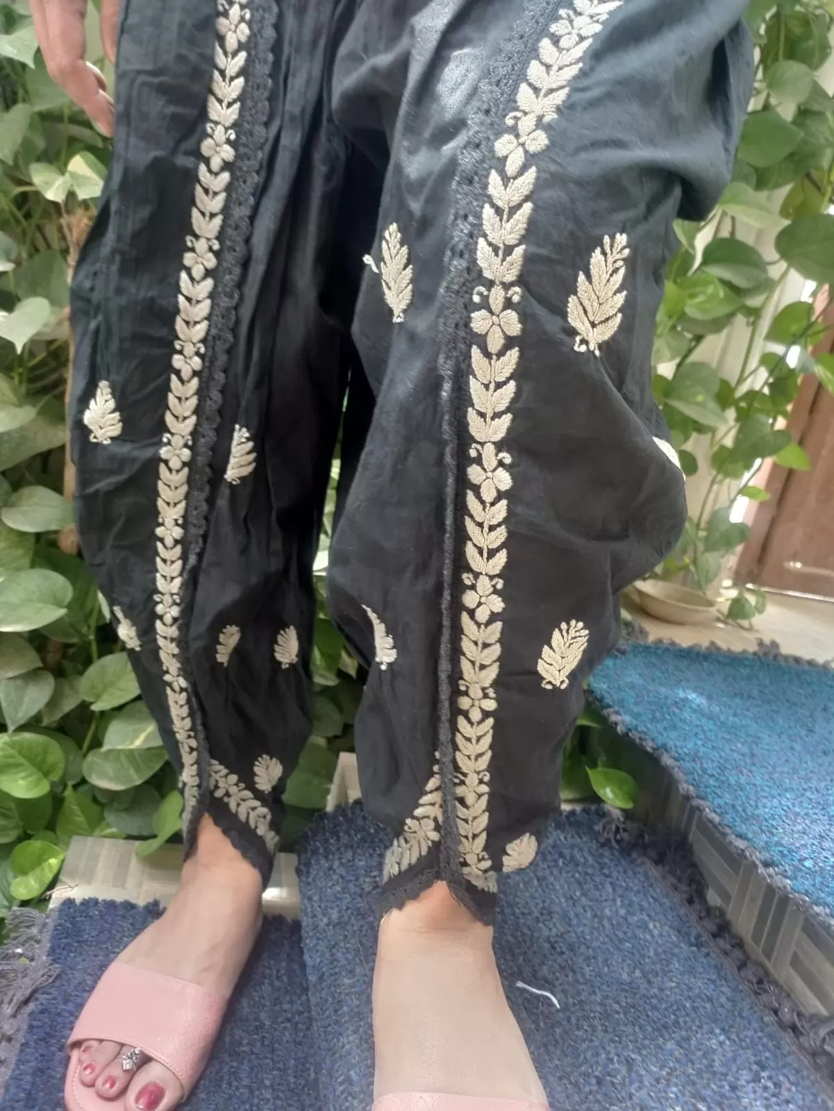 Black Chikankari Dhoti Salwar