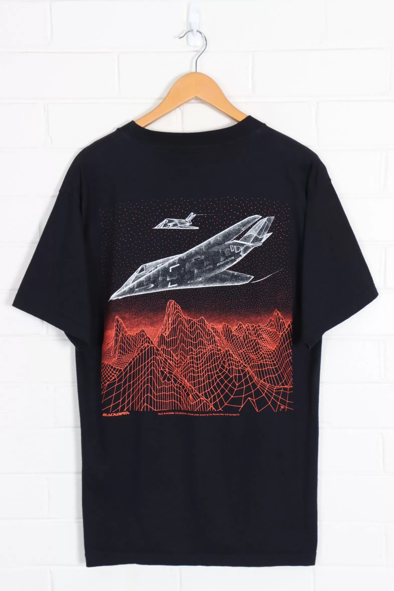 Blackbird Collection 1 Stealth Fighter F117 Aircraft Front Back Tee (M-L)