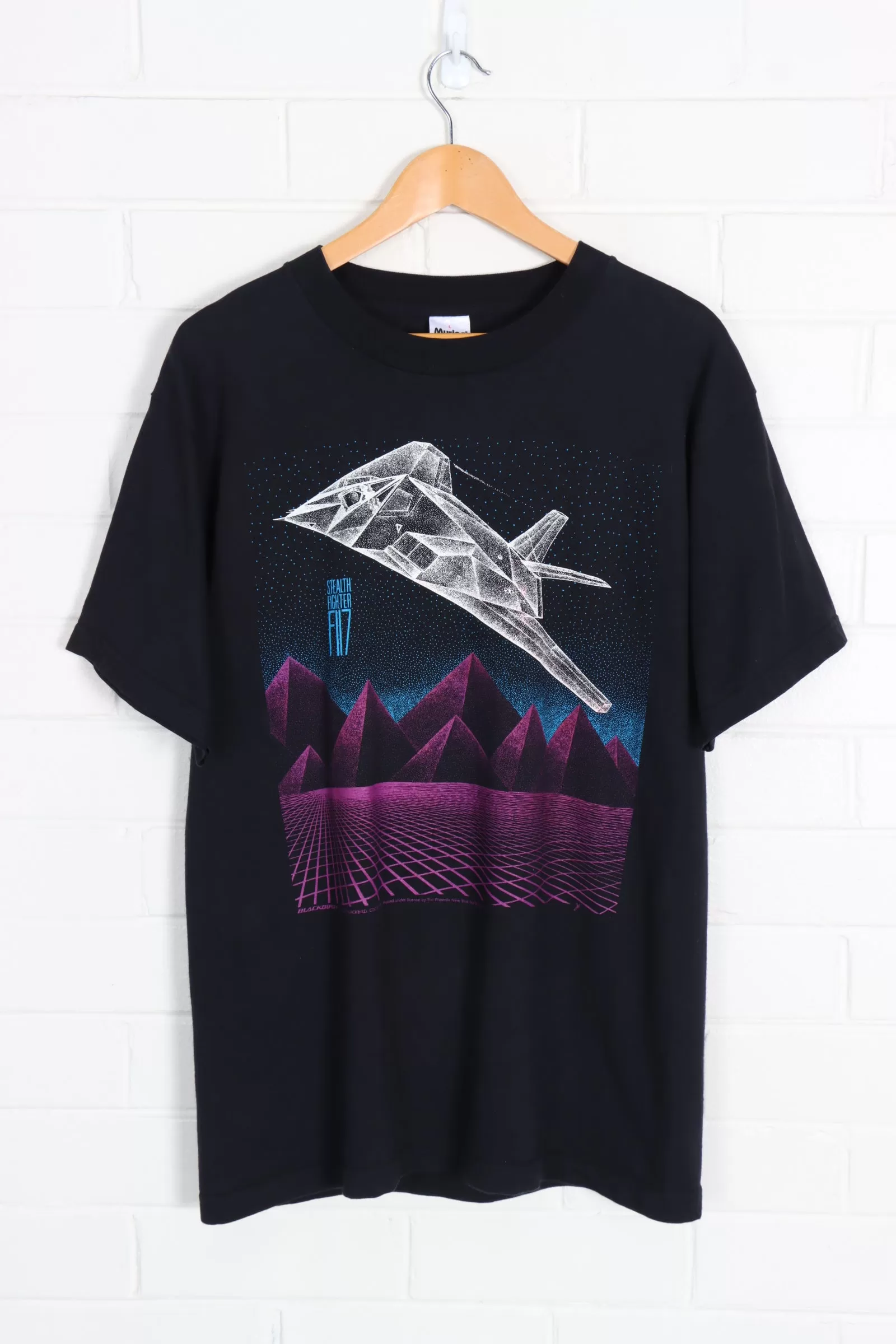 Blackbird Collection 1 Stealth Fighter F117 Aircraft Front Back Tee (M-L)