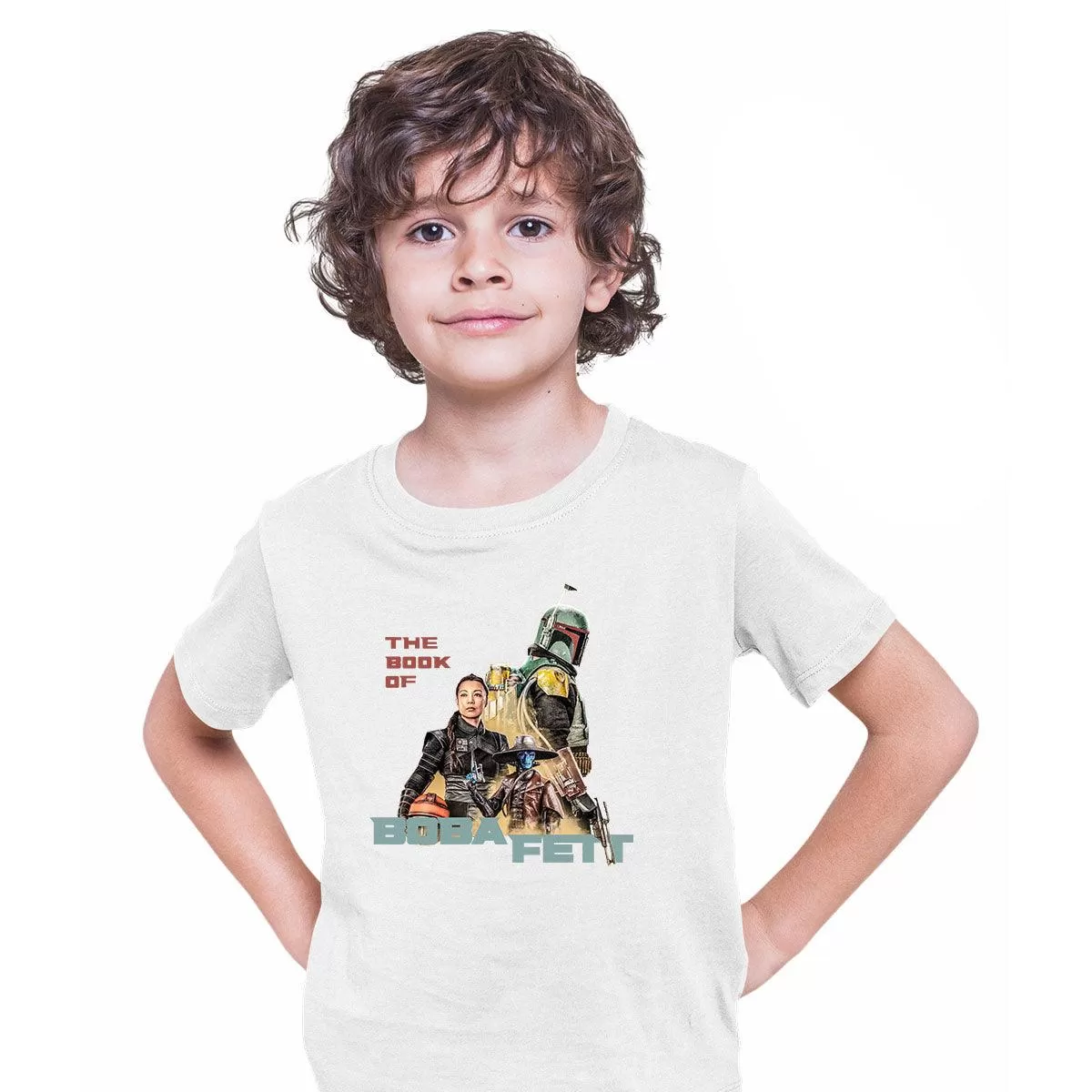 Boba Fett New Disney TV Star Wars Saga Tee Bounty Hunter Typographygraphy T-shirt for Kids