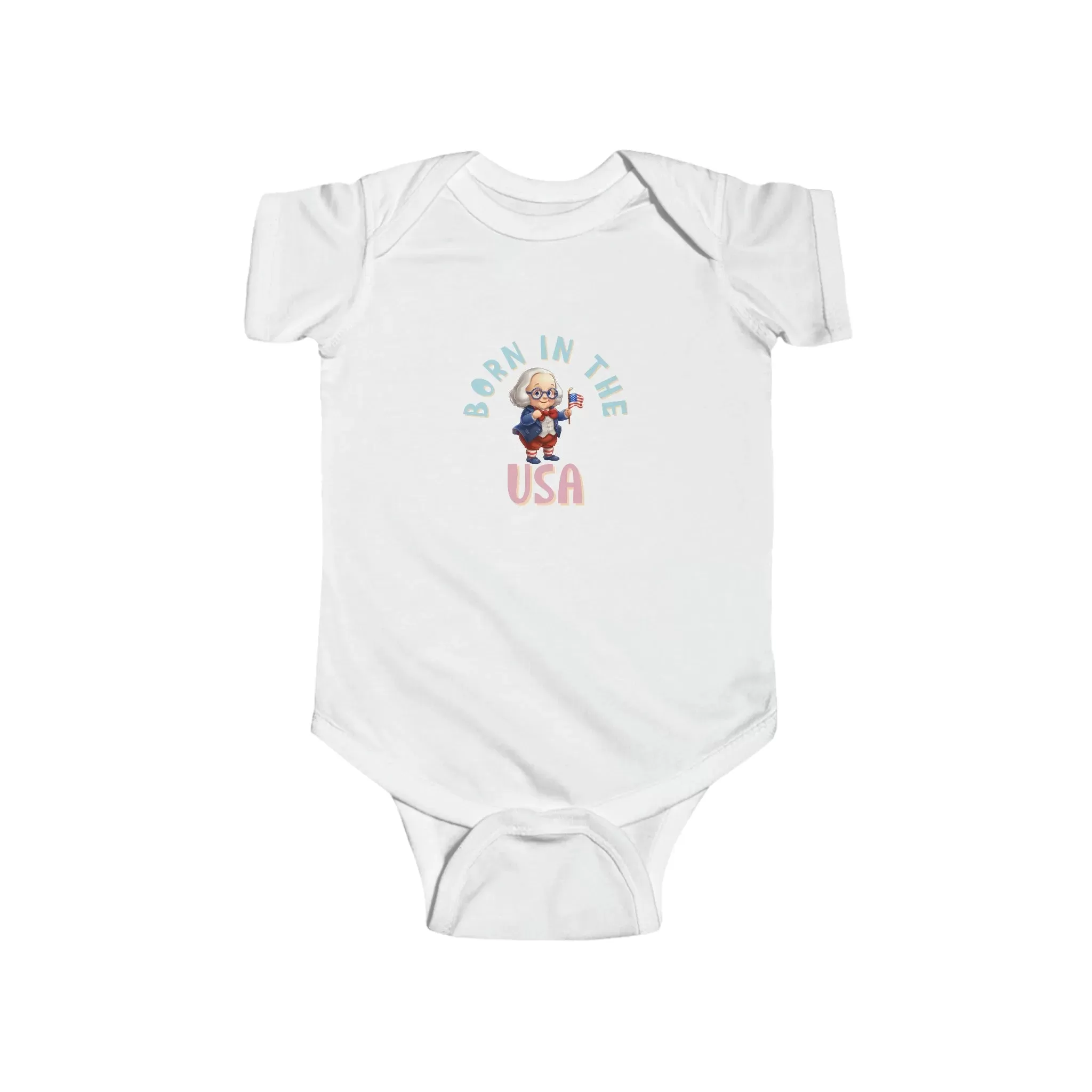 Born in the USA Benjamin Franklin Infant Fine Jersey Bodysuit