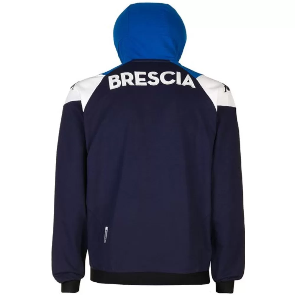 Brescia Calcio navy hooded presentation soccer tracksuit 2021 - Kappa