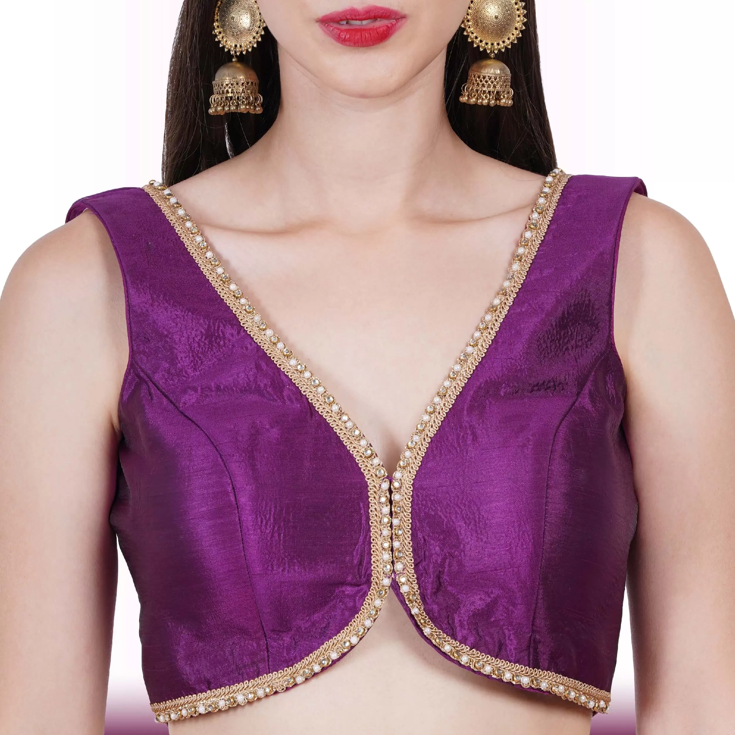 Brocade Lehenga for Celebrations - Purple