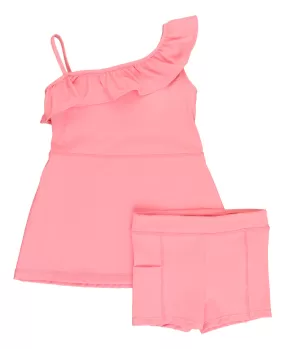 Bubblegum Pink Active Tennis Dress and Bike Short Set