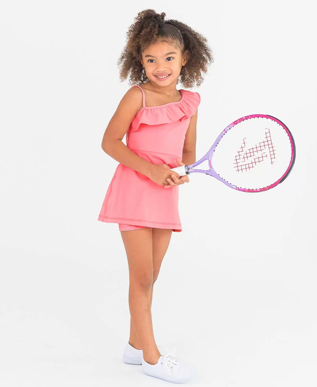 Bubblegum Pink Active Tennis Dress and Bike Short Set